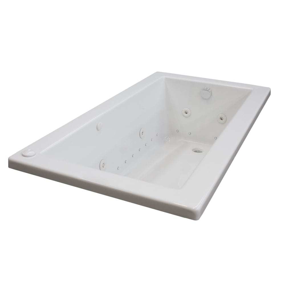 Atlantis Whirlpools Venetian 30 x 60 Rectangular Air & Whirlpool Jetted Bathtub in White 3060VNDL