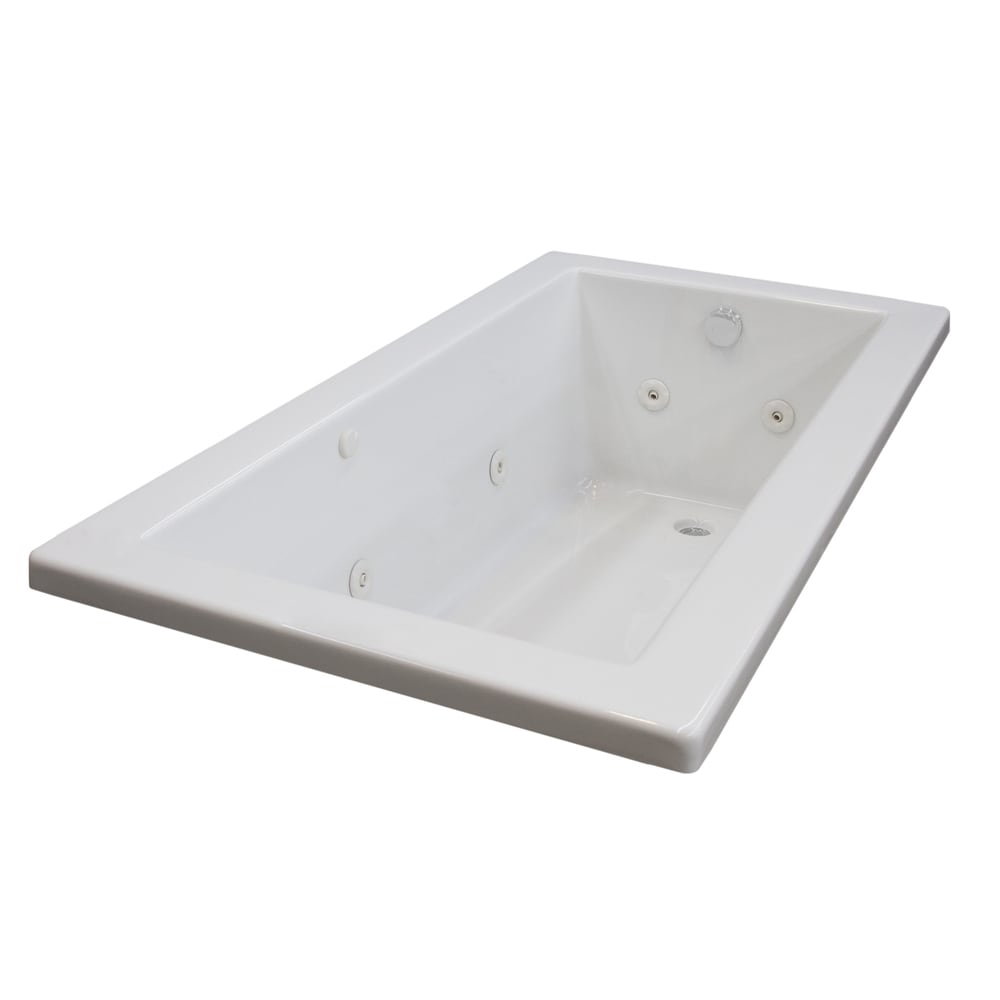 Atlantis Whirlpools Venetian 30 x 60 Rectangular Whirlpool Jetted Bathtub in White 3060VNWL