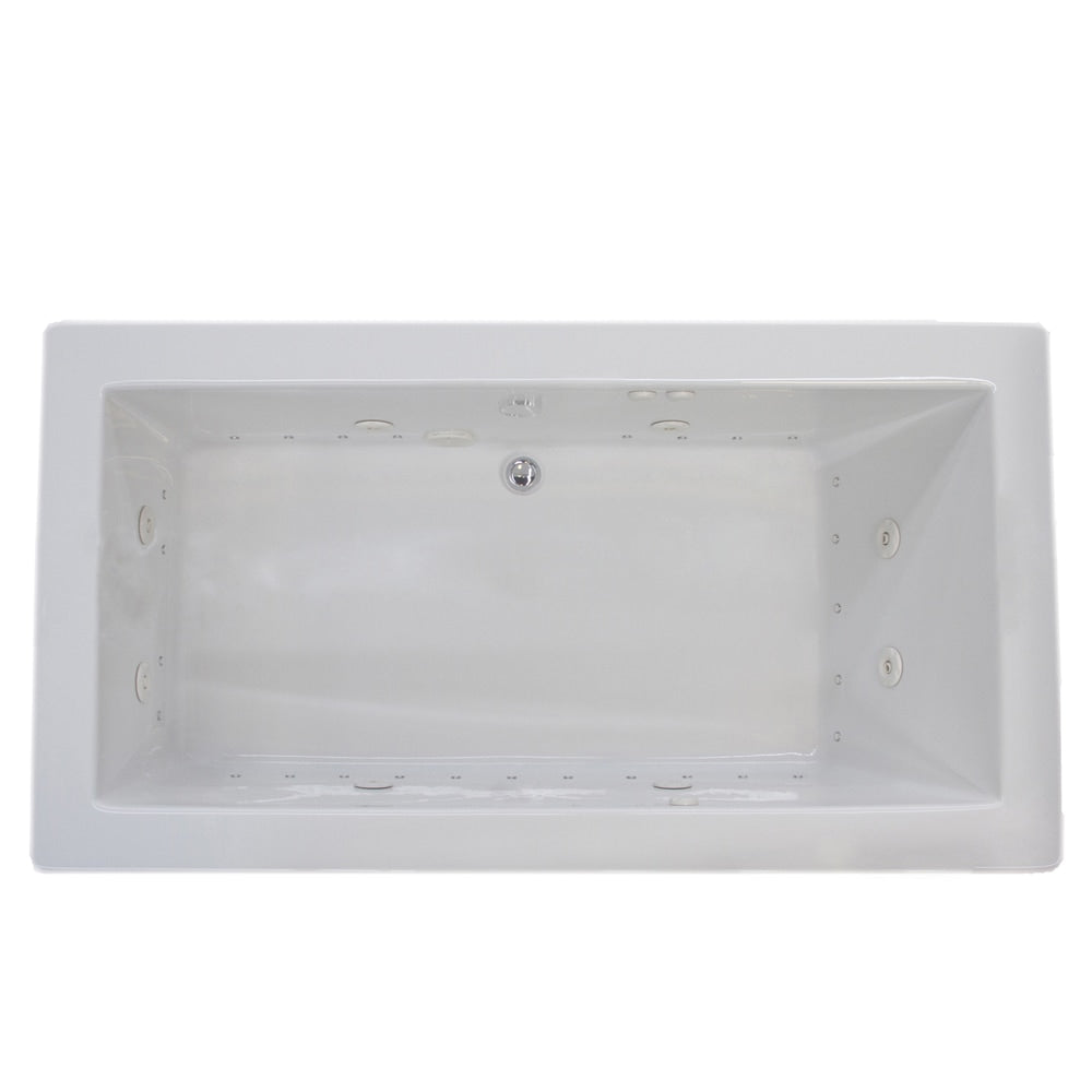 Atlantis Whirlpools Venetian 42 x 72 Rectangular Air & Whirlpool Jetted Drop-In Bathtub in White 4272VNDL