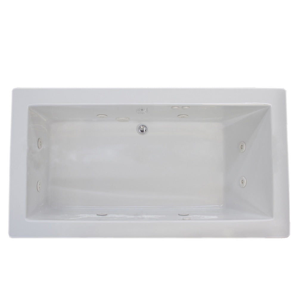 Atlantis Whirlpools Venetian 42 x 72 Rectangular Whirlpool Jetted Bathtub in White 4272VNWL