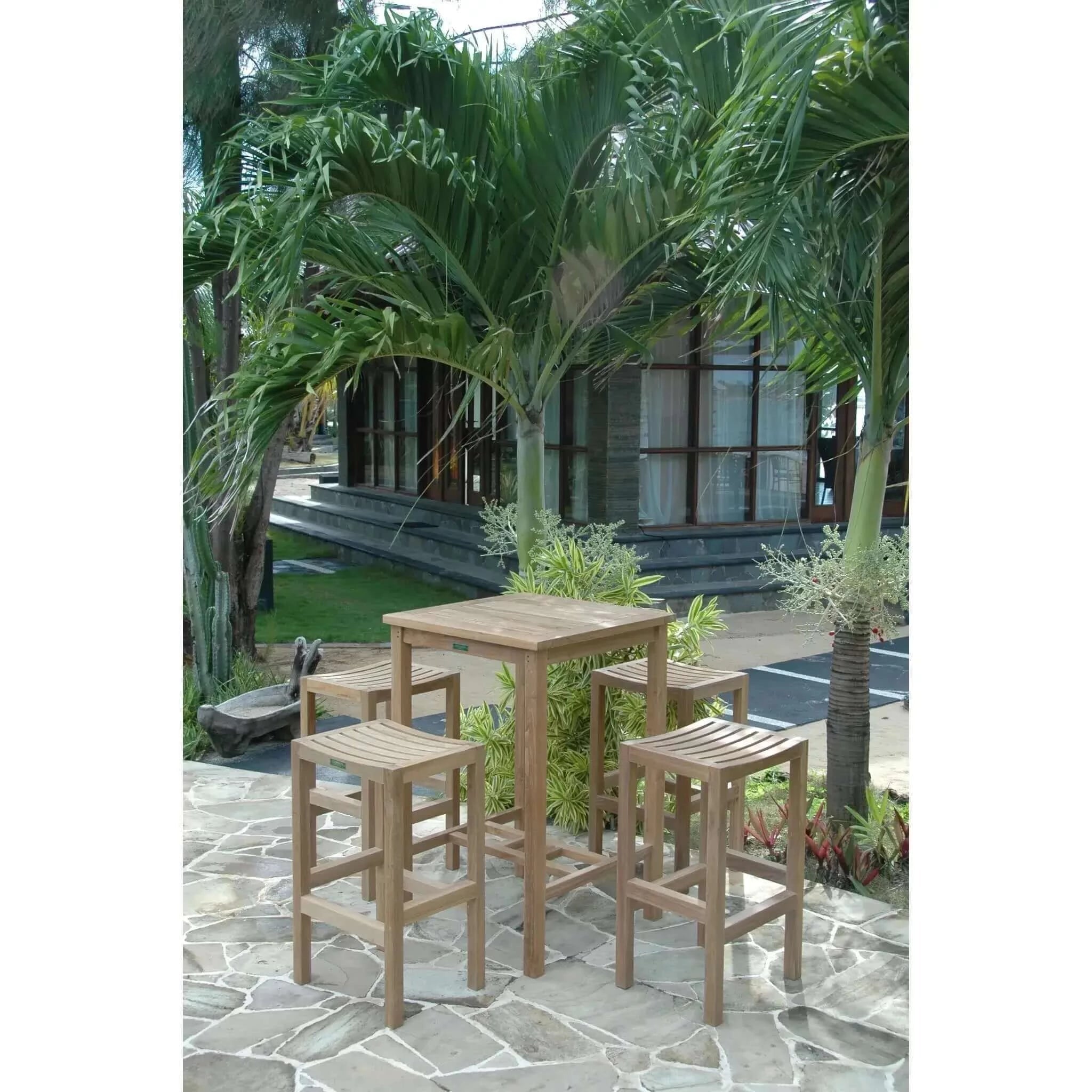 Anderson Teak Bahama Montego 5-Pieces Square Bar Set-113B