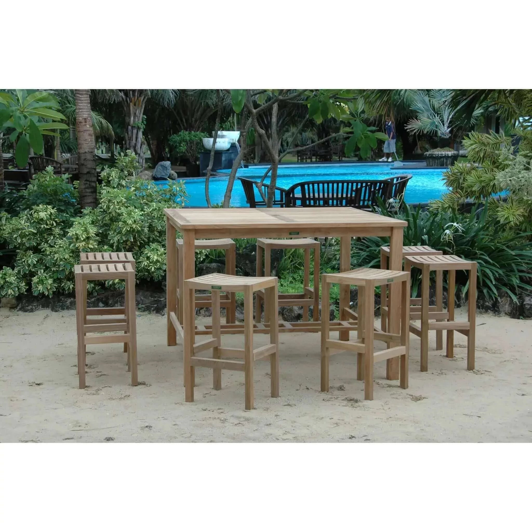 Anderson Teak Windsor Montego 9-Pieces Square Bar Set-120