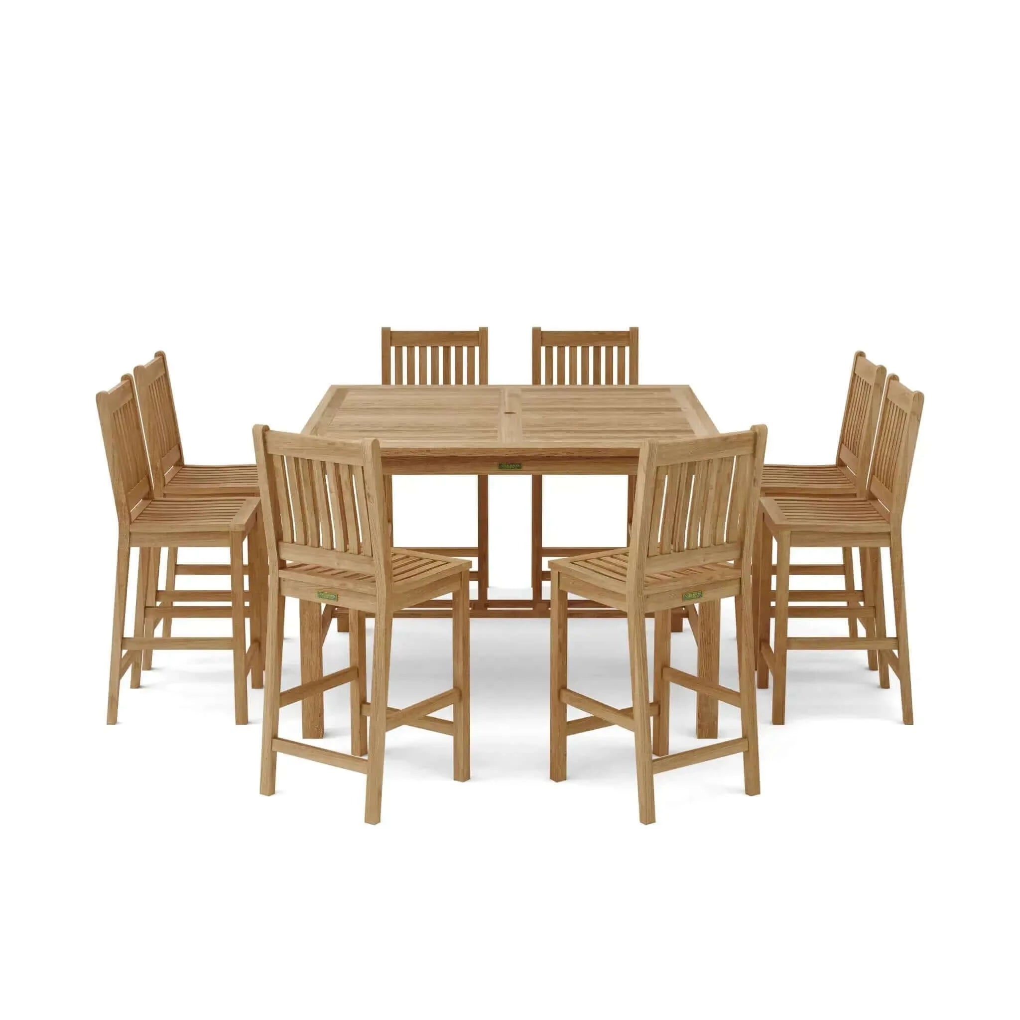 Anderson Teak Windsor Avalon 9-Pieces Square Bar Set-121