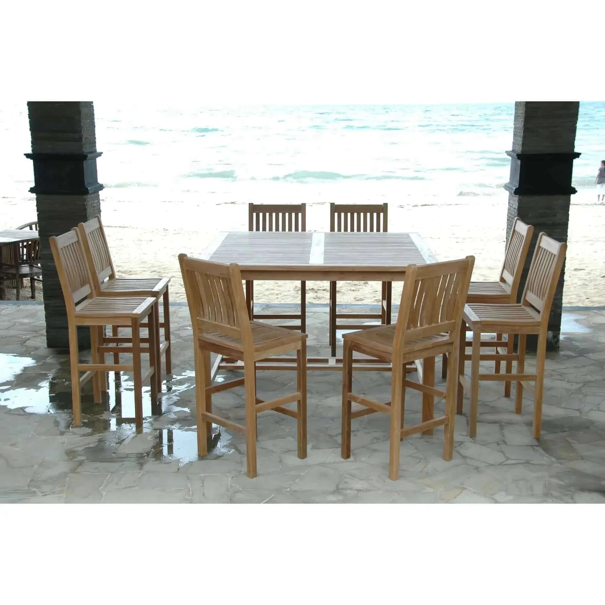 Anderson Teak Windsor Avalon 9-Pieces Square Bar Set-121