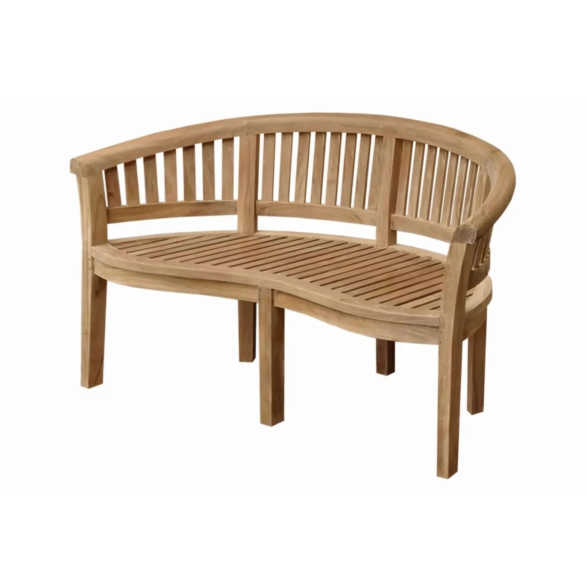 Anderson Teak Curve 3-Seater Bench Extra Thick Wood BH-005CT