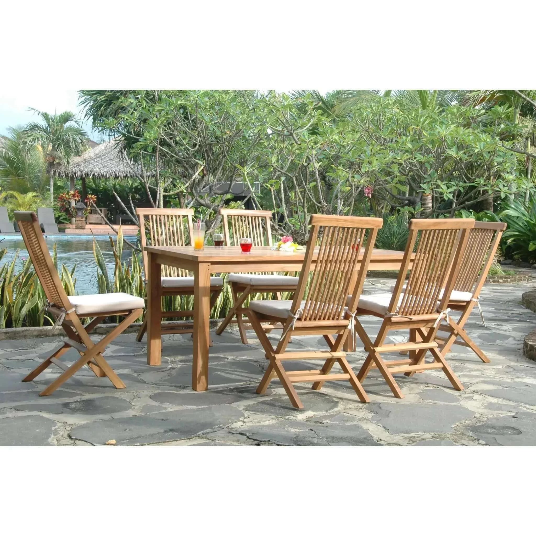 Anderson Teak Montage Bristol 7-Pieces Dining SET-202