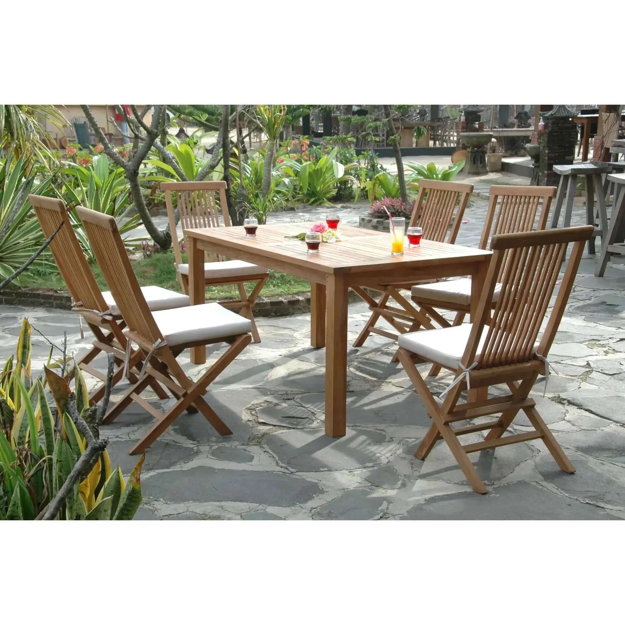 Anderson Teak Montage Bristol 7-Pieces Dining SET-202