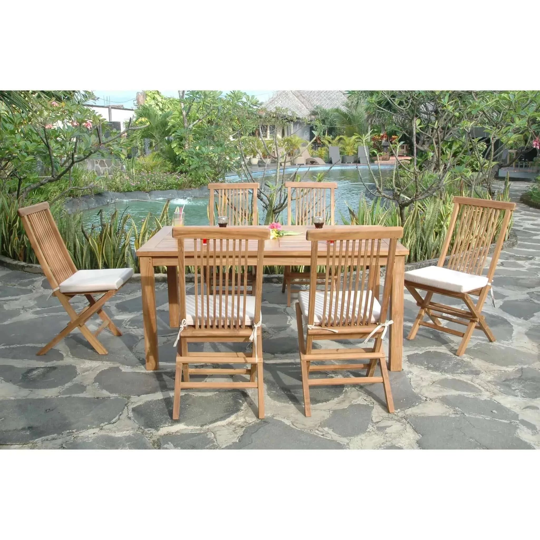 Anderson Teak Montage Bristol 7-Pieces Dining SET-202