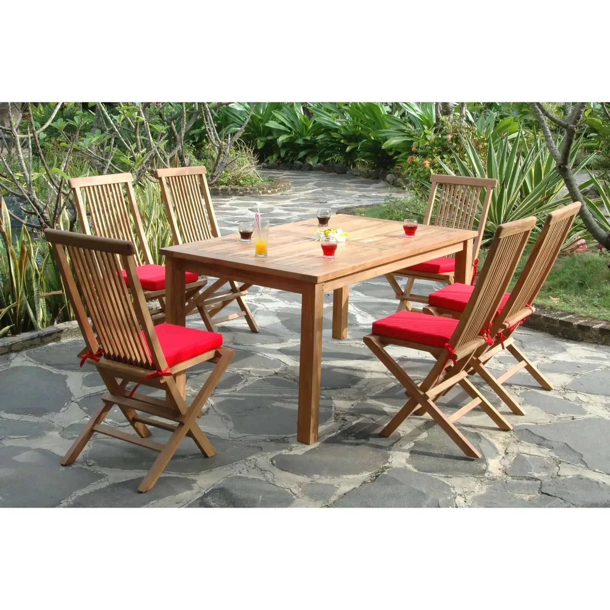 Anderson Teak Montage Bristol 7-Pieces Dining SET-202