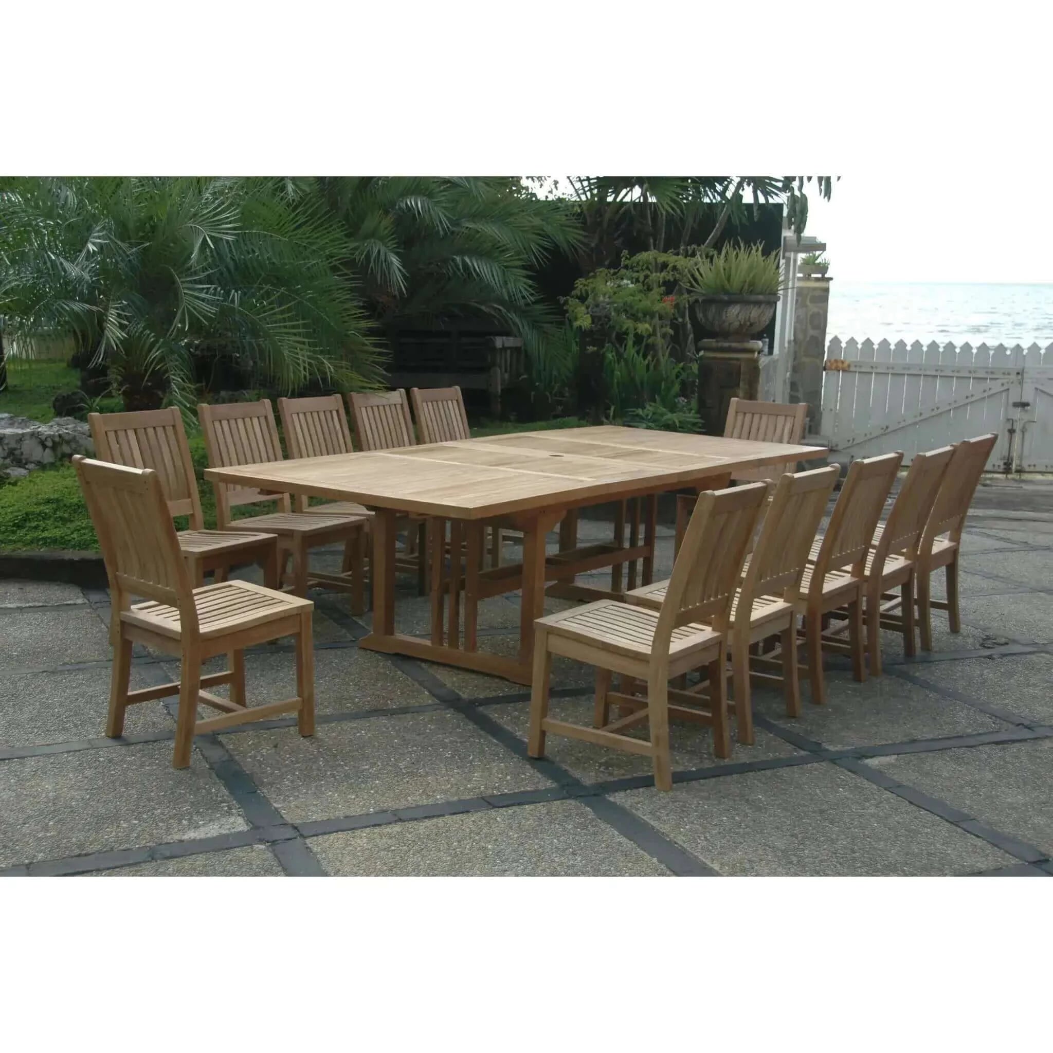 Anderson Teak Sahara Rialto 13-Pieces Rectangular Dining Set-08