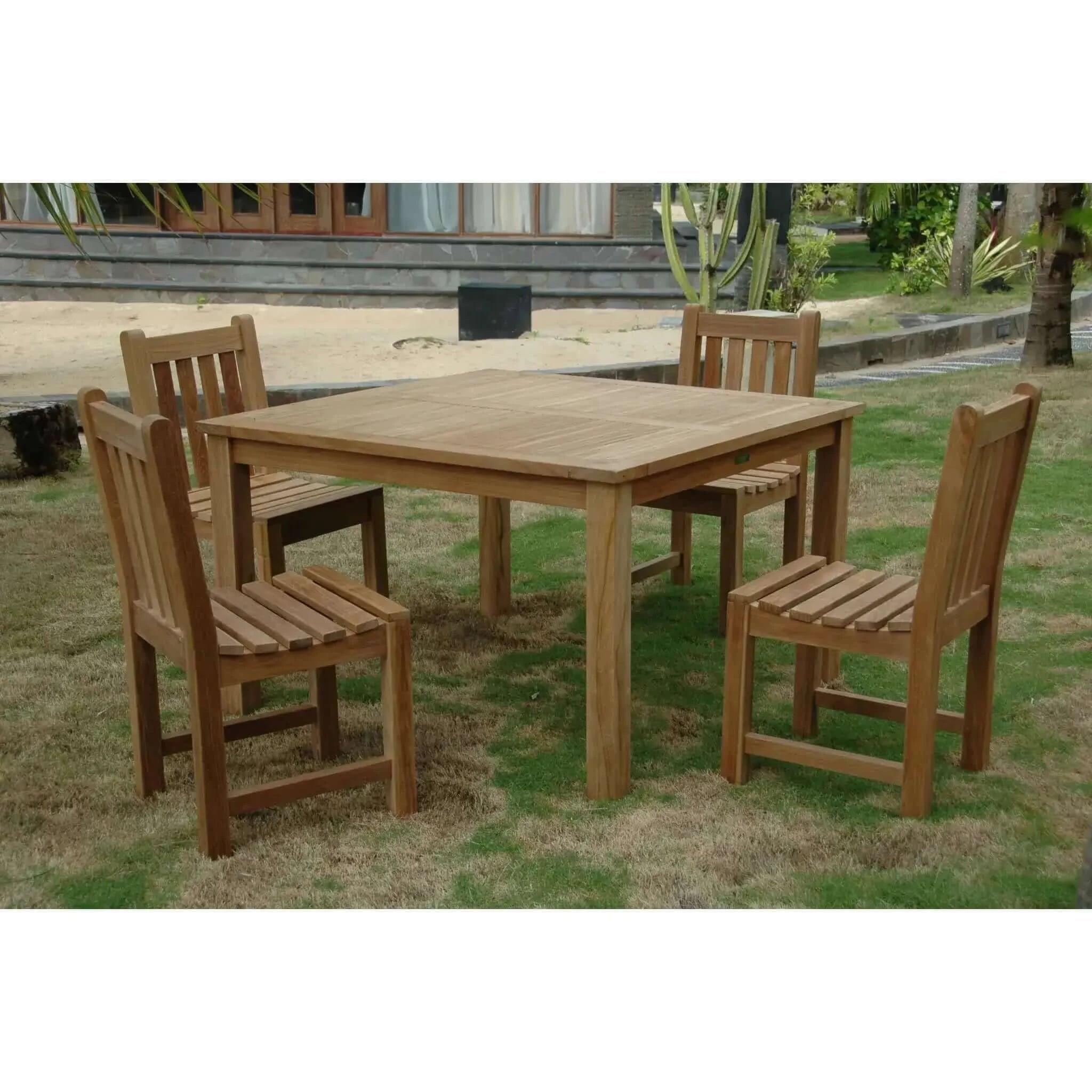 Anderson Teak Windsor Classic Armchair 5-Pieces Dining Table Set-101A