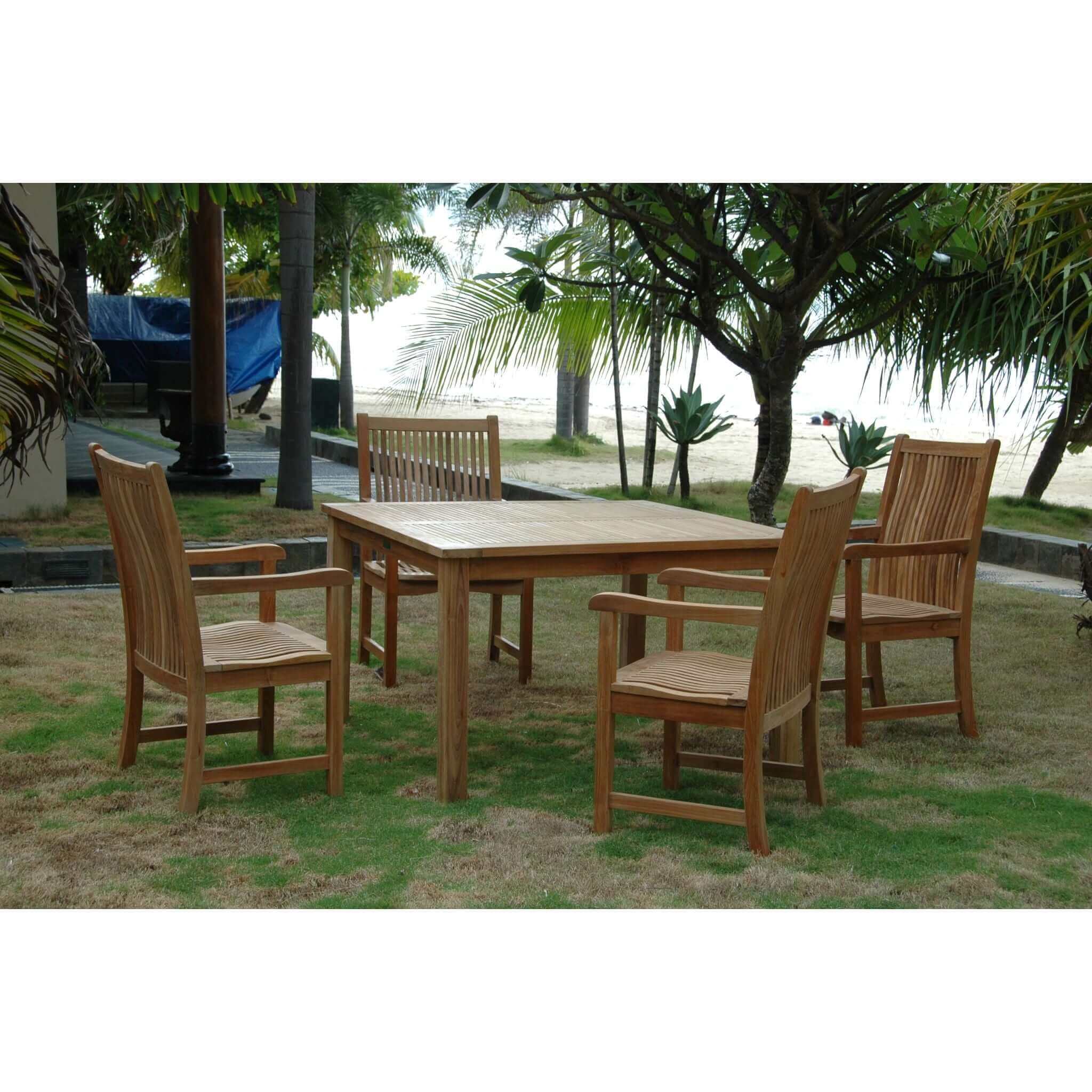 Anderson Teak Chicago Windsor 5-Pieces Dining Table Set-102