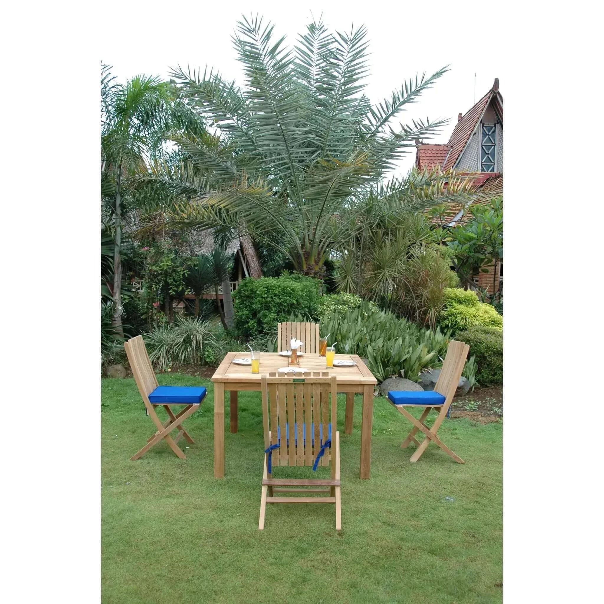 Anderson Teak Windsor Comfort Chair 7-Pieces Folding Dining Set-105A