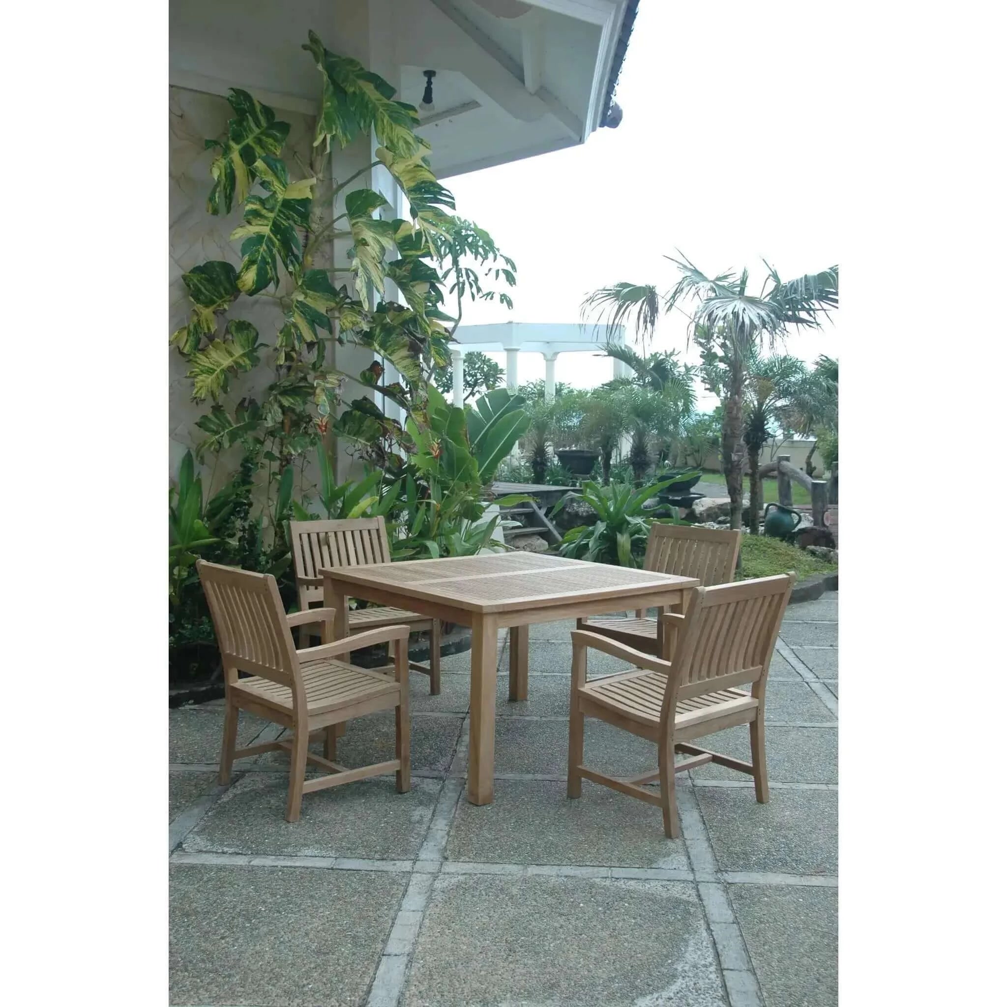 Anderson Teak Windsor Rialto Armchair 5-Pieces Dining  Set-106C