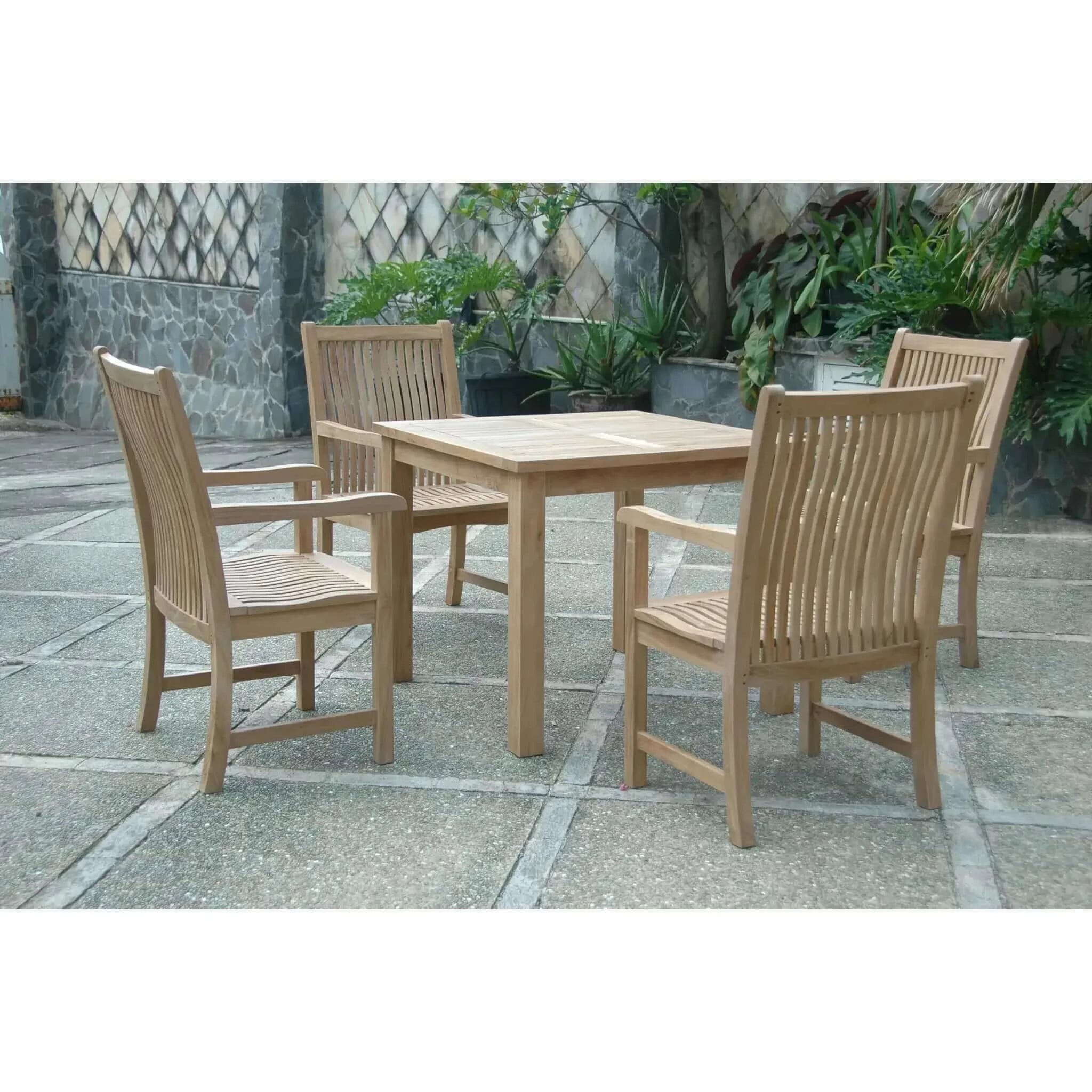 Anderson Teak Bahama Chicago 5-Pieces Bistro Set-11