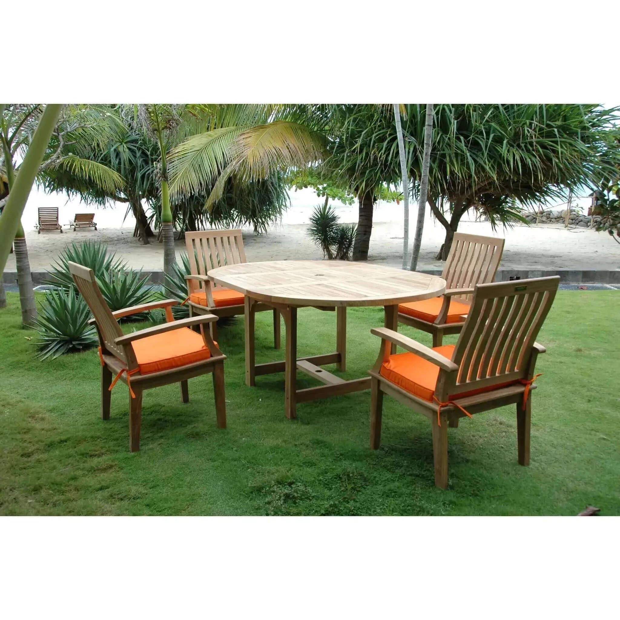 Anderson Teak Bahama Brianna 7-Pieces Extension Dining Set-119A