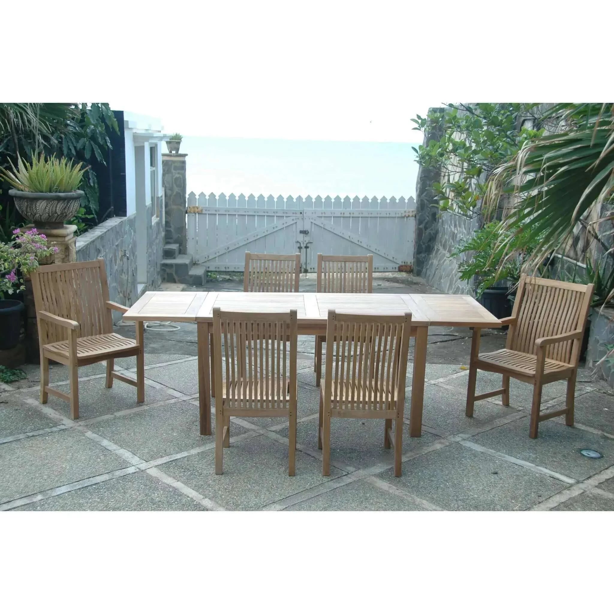 Anderson Teak Bahama Chicago 7-Pieces Dining Set-14