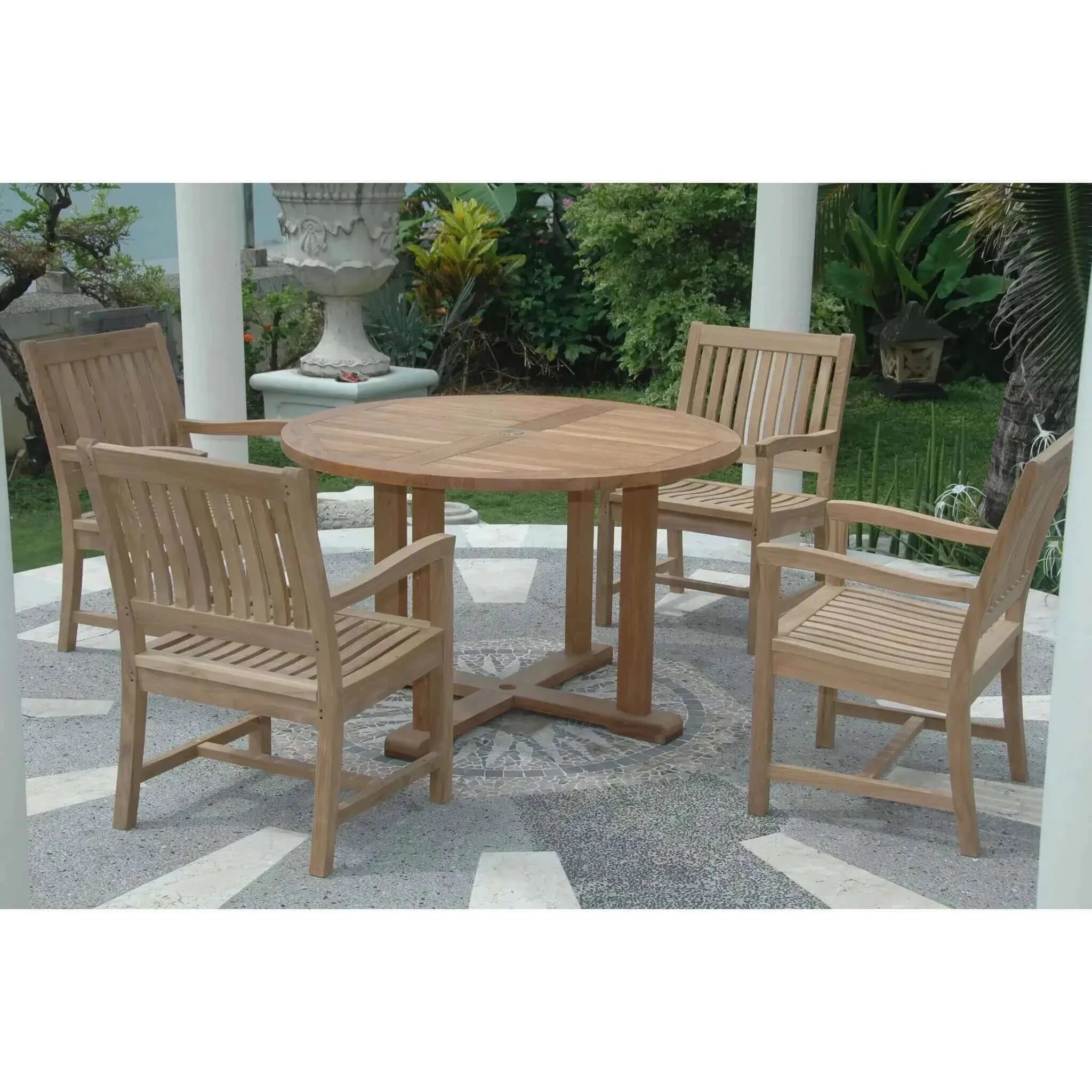 Anderson Teak Tosca Rialto Armchair 5-Pieces Dining Set-17