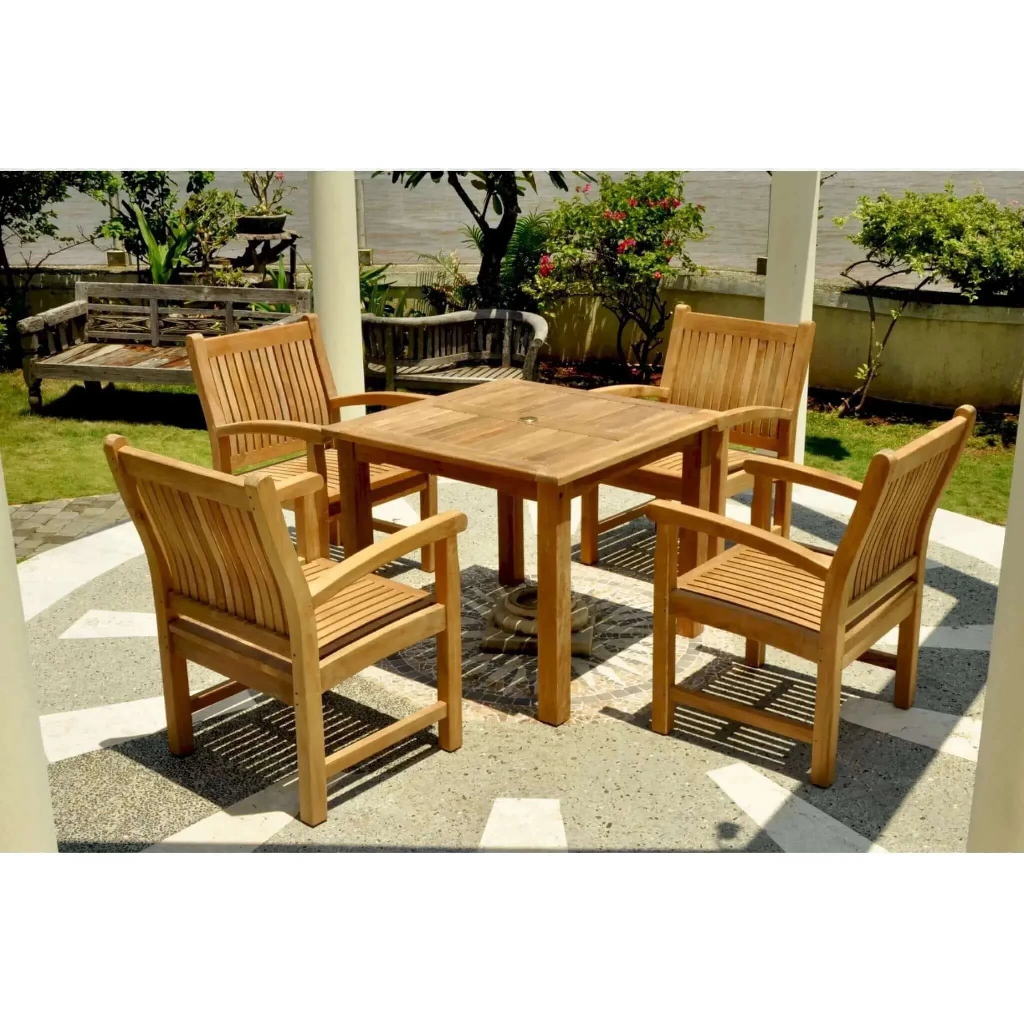 Anderson Teak Bahama Sahara 5-Pieces Bistro Table Set-2