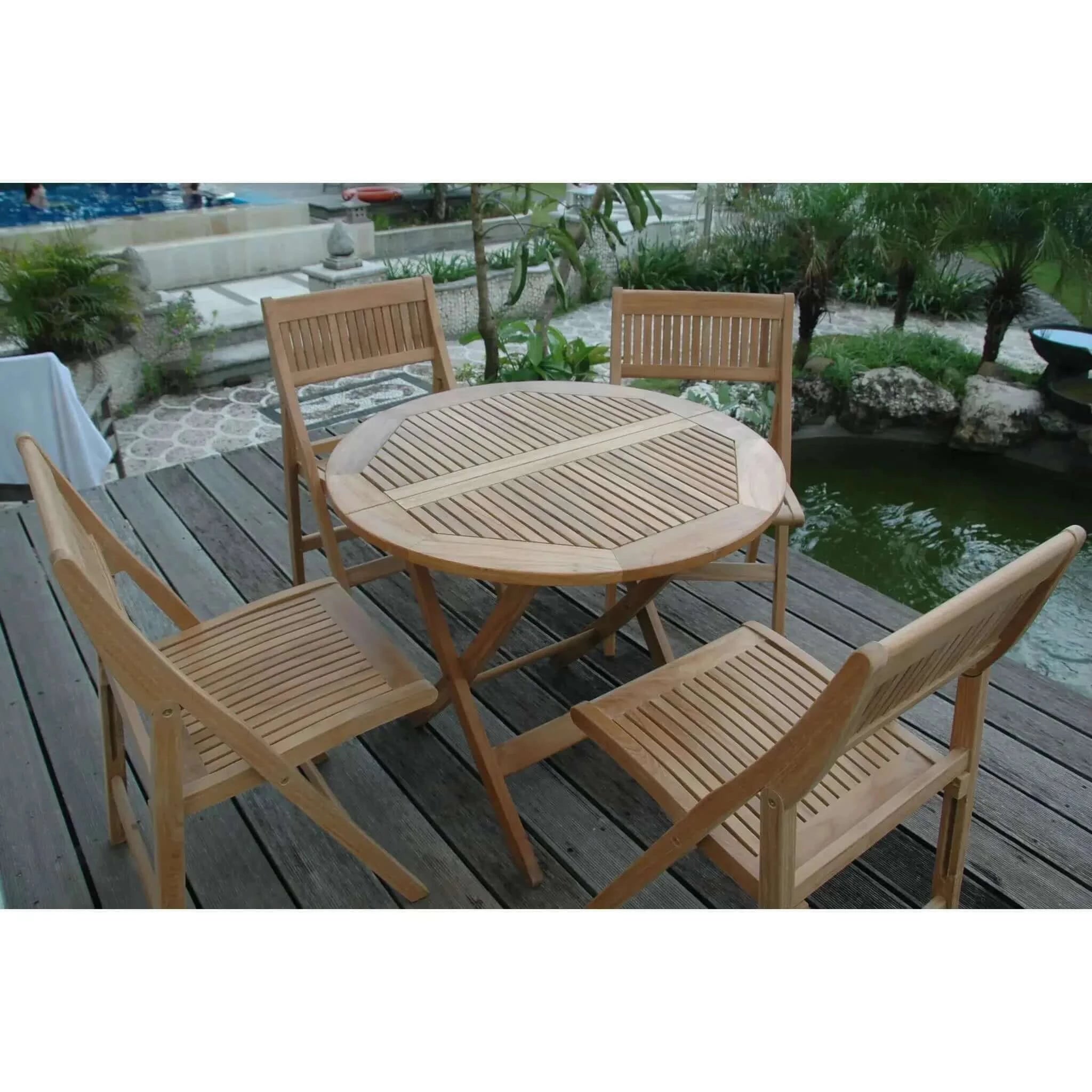 Anderson Teak Windsor 5-Pieces Round Bistro Set-24