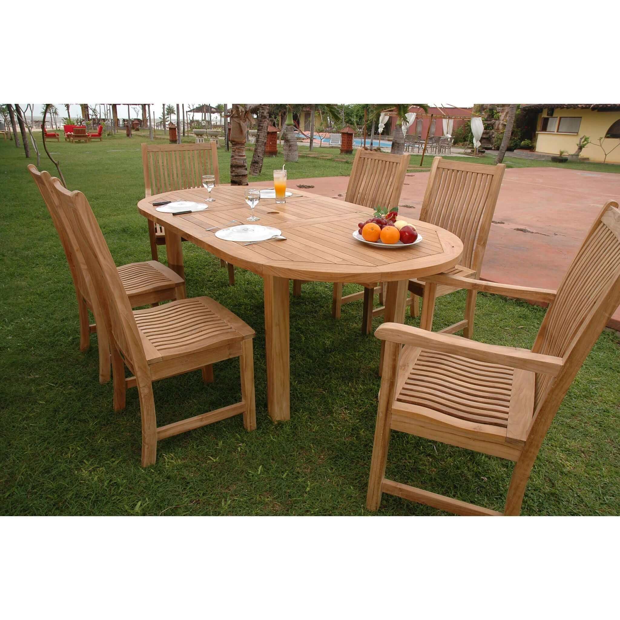 Anderson Teak Bahama Chicago 7-Pieces Dining Set-29