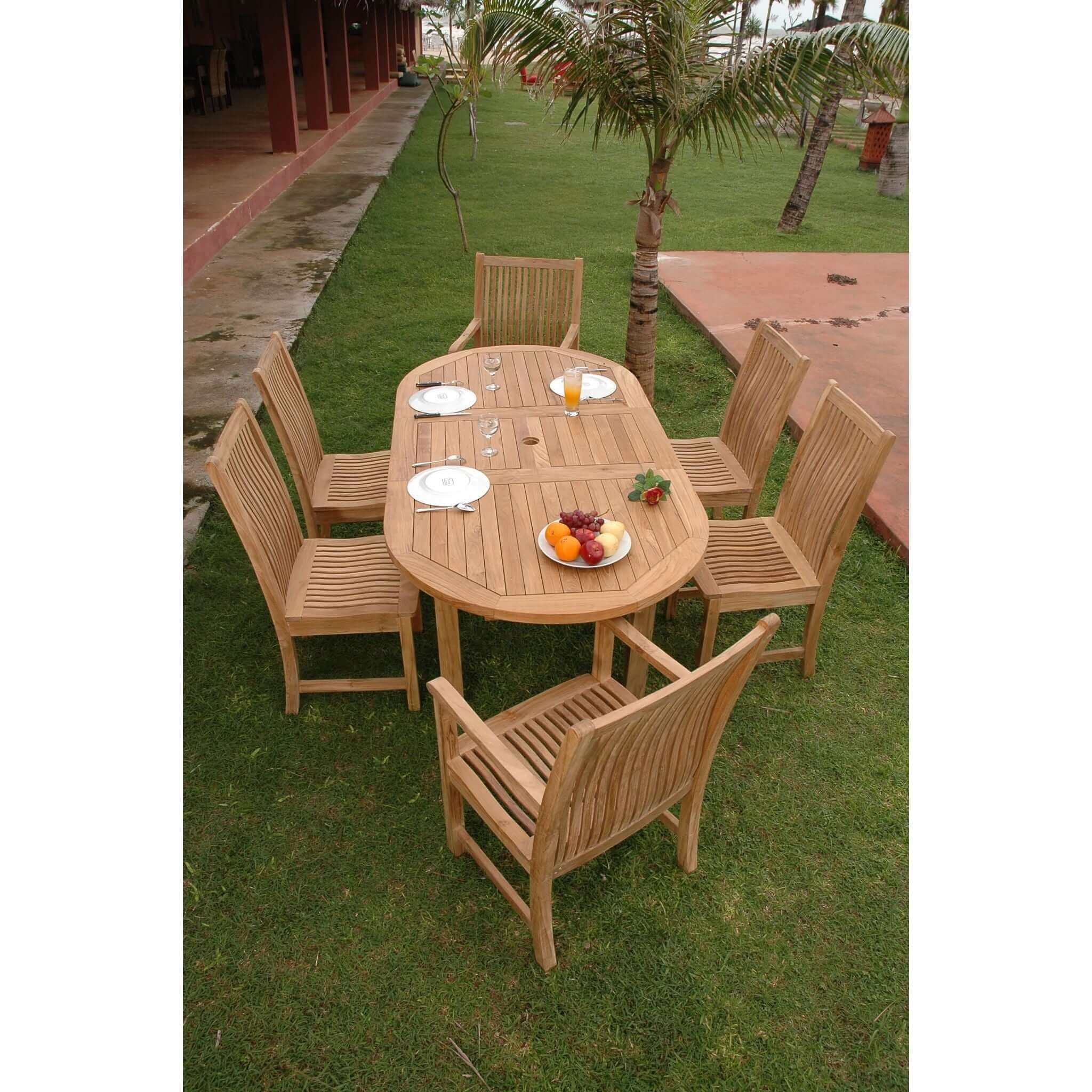 Anderson Teak Bahama Chicago 7-Pieces Dining Set-29