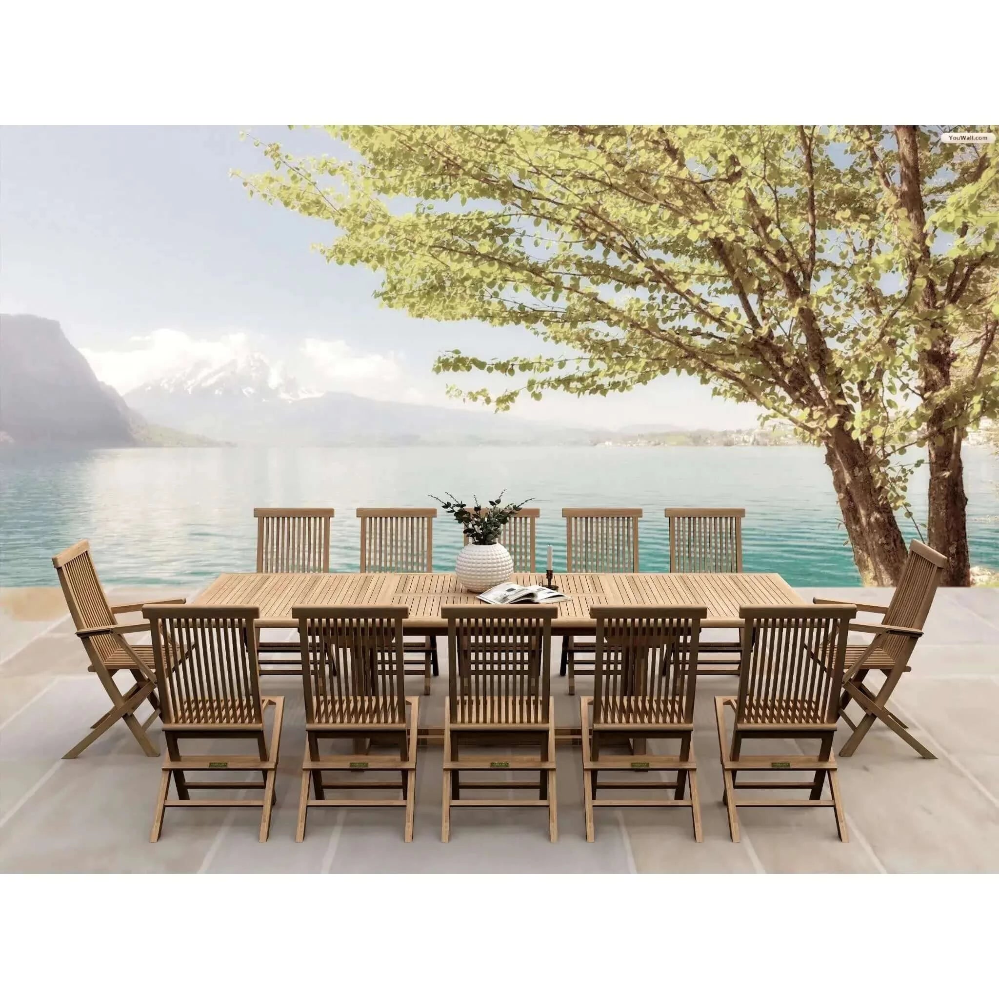 Anderson Teak Valencia Classic 13-Pieces Dining Set-32A