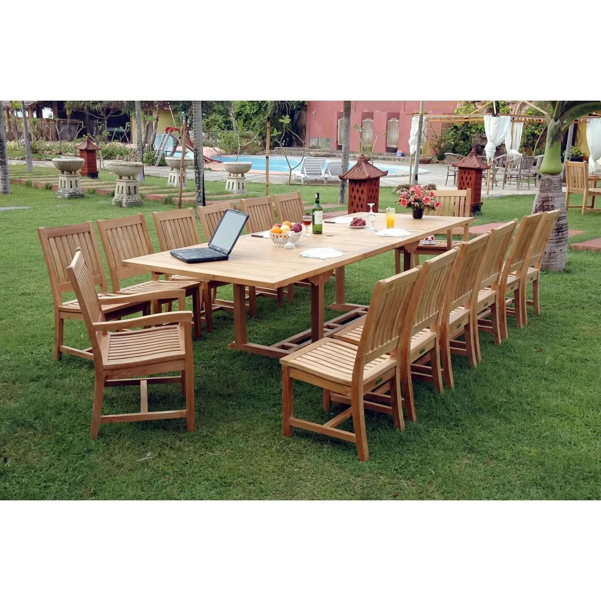 Anderson Teak Valencia Rialto 15-Pieces Dining Set-33