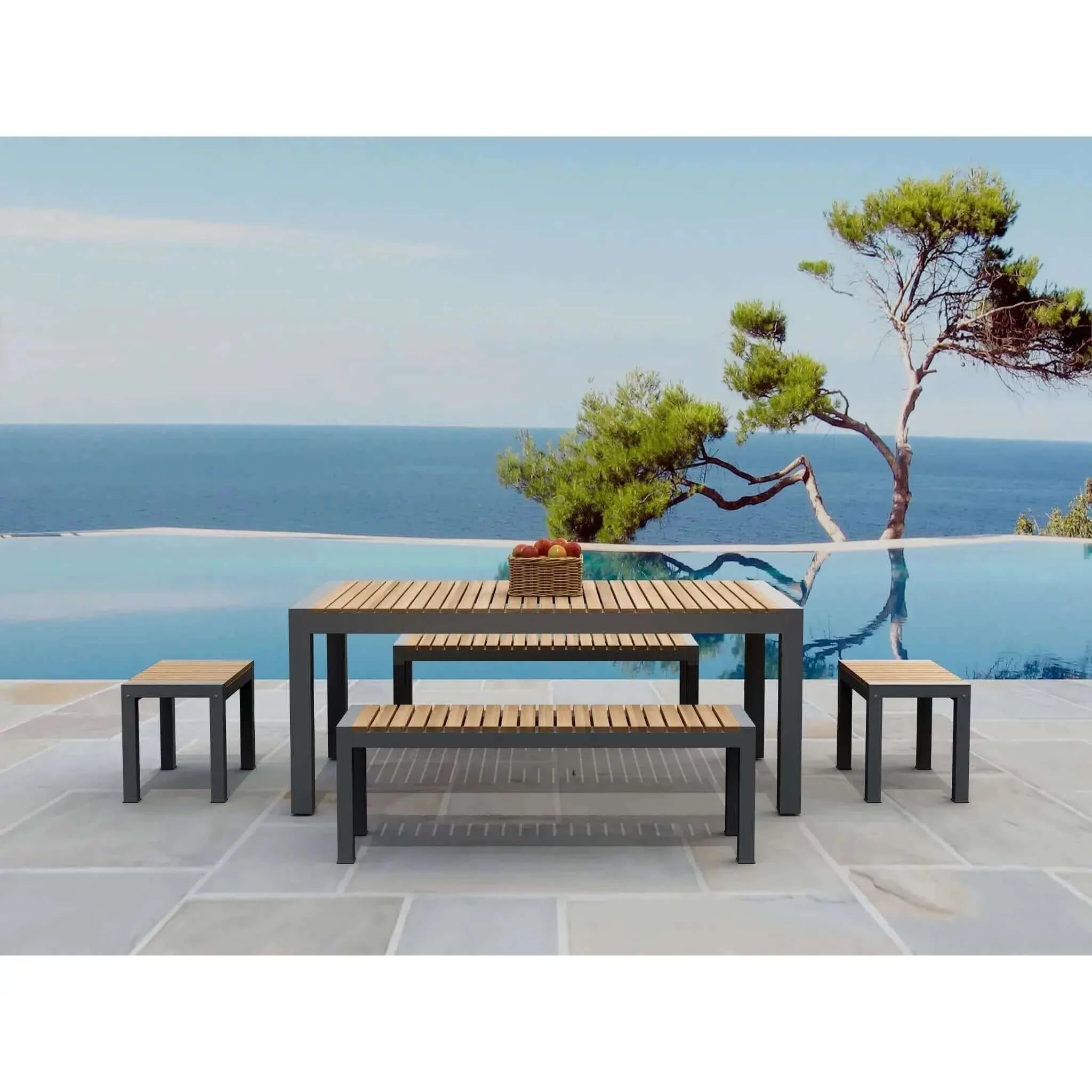 Anderson Teak Seville 5- Pieces Rectangular Dining Set-5030