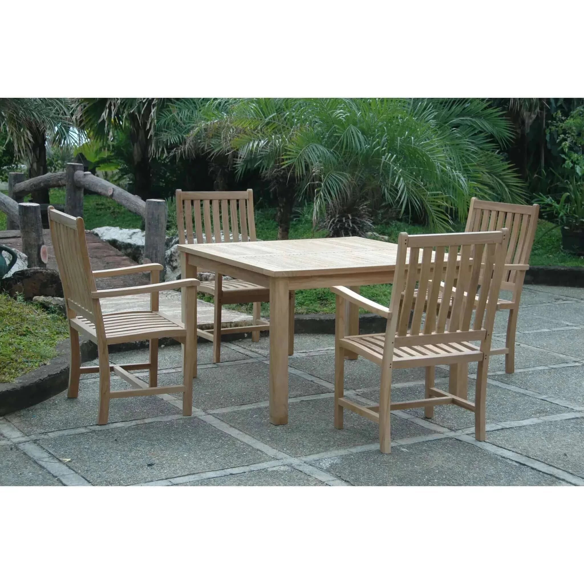 Anderson Teak Windsor Wilshire 5-Pieces Dining Set-61