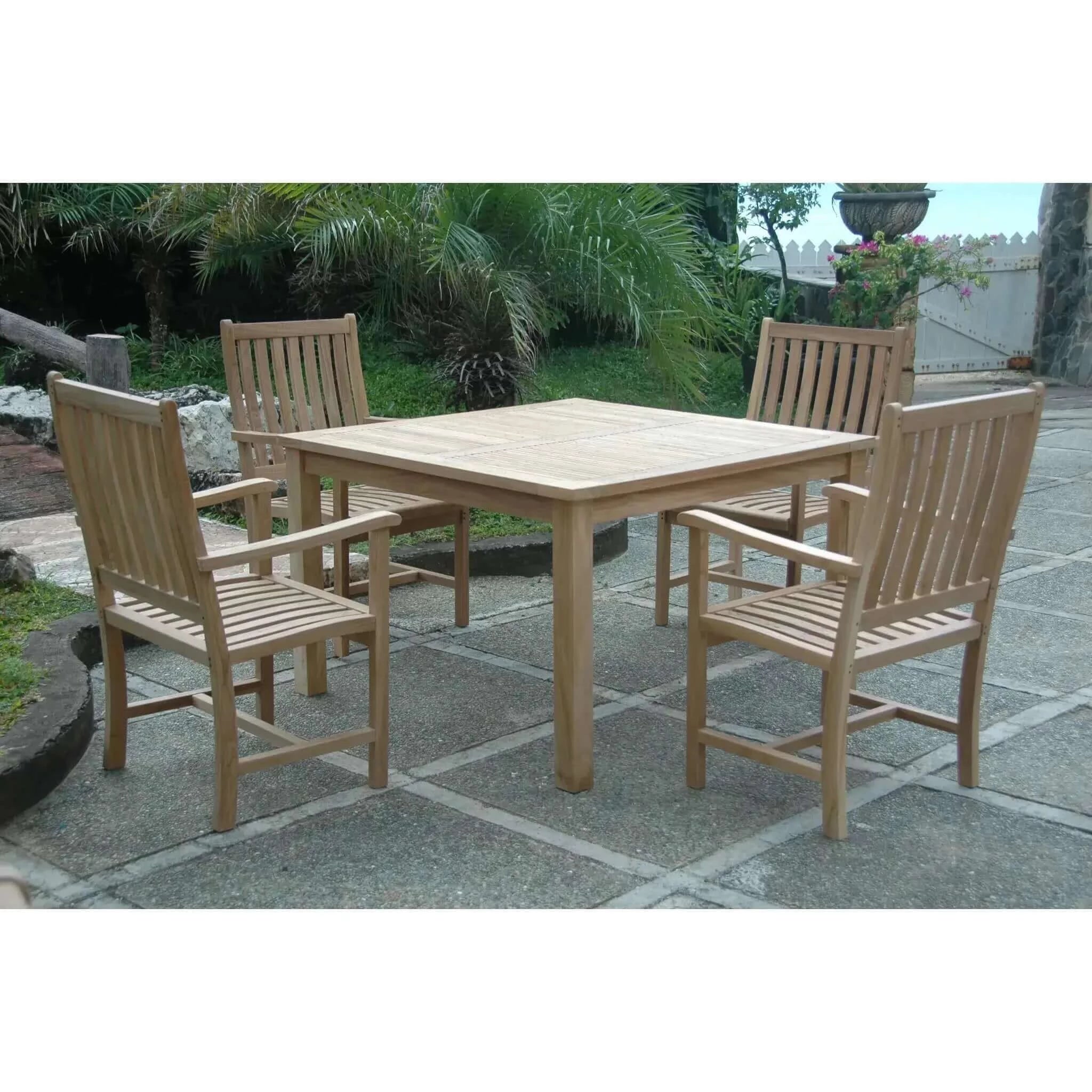 Anderson Teak Windsor Wilshire 5-Pieces Dining Set-61