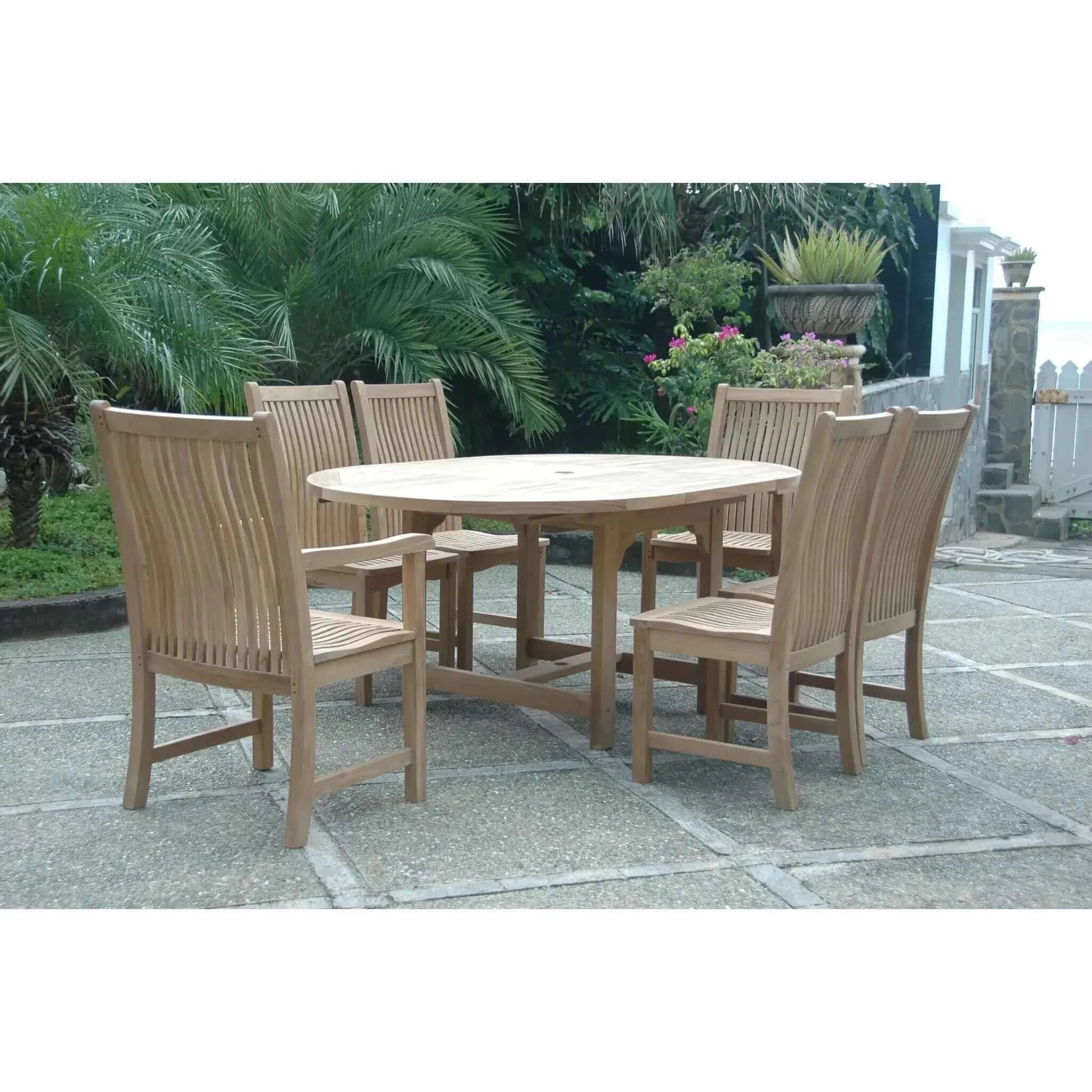 Anderson Teak Bahama Chicago 7-Pieces Dining Chair C Set-7