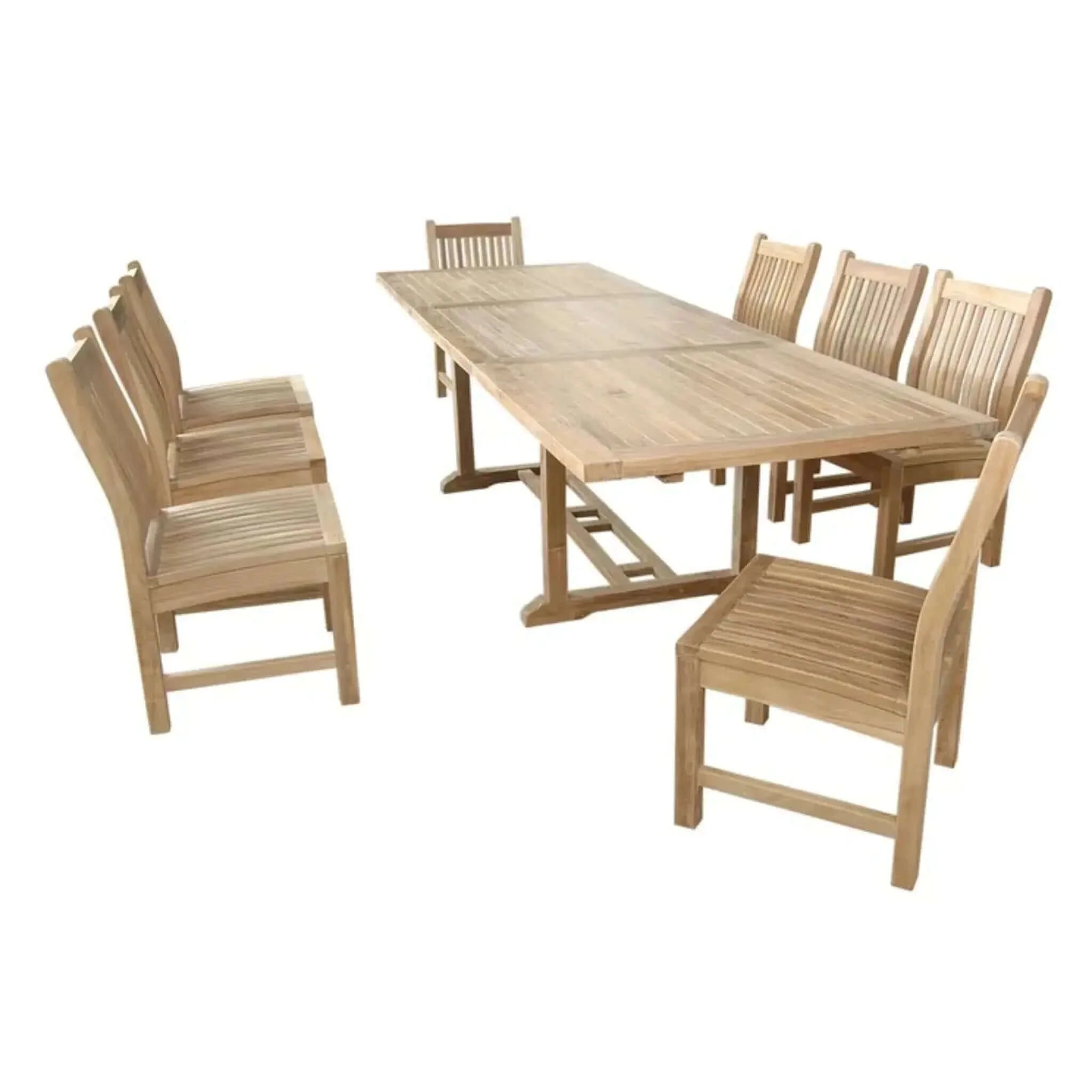 Anderson Teak Bahama Sahara 9-Pieces 10' Rectangular Dining Set-79