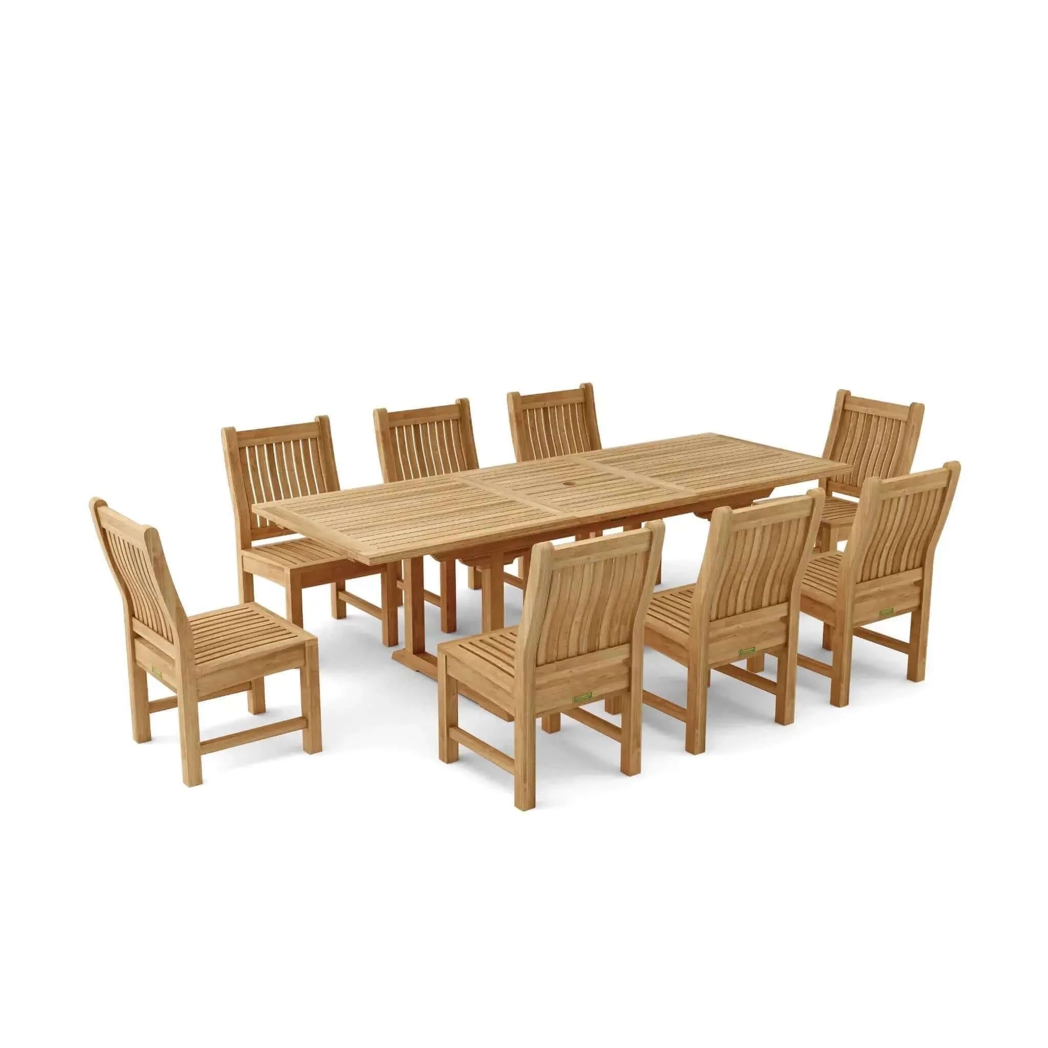 Anderson Teak Bahama Sahara 9-Pieces 8' Rectangular Dining Set-81