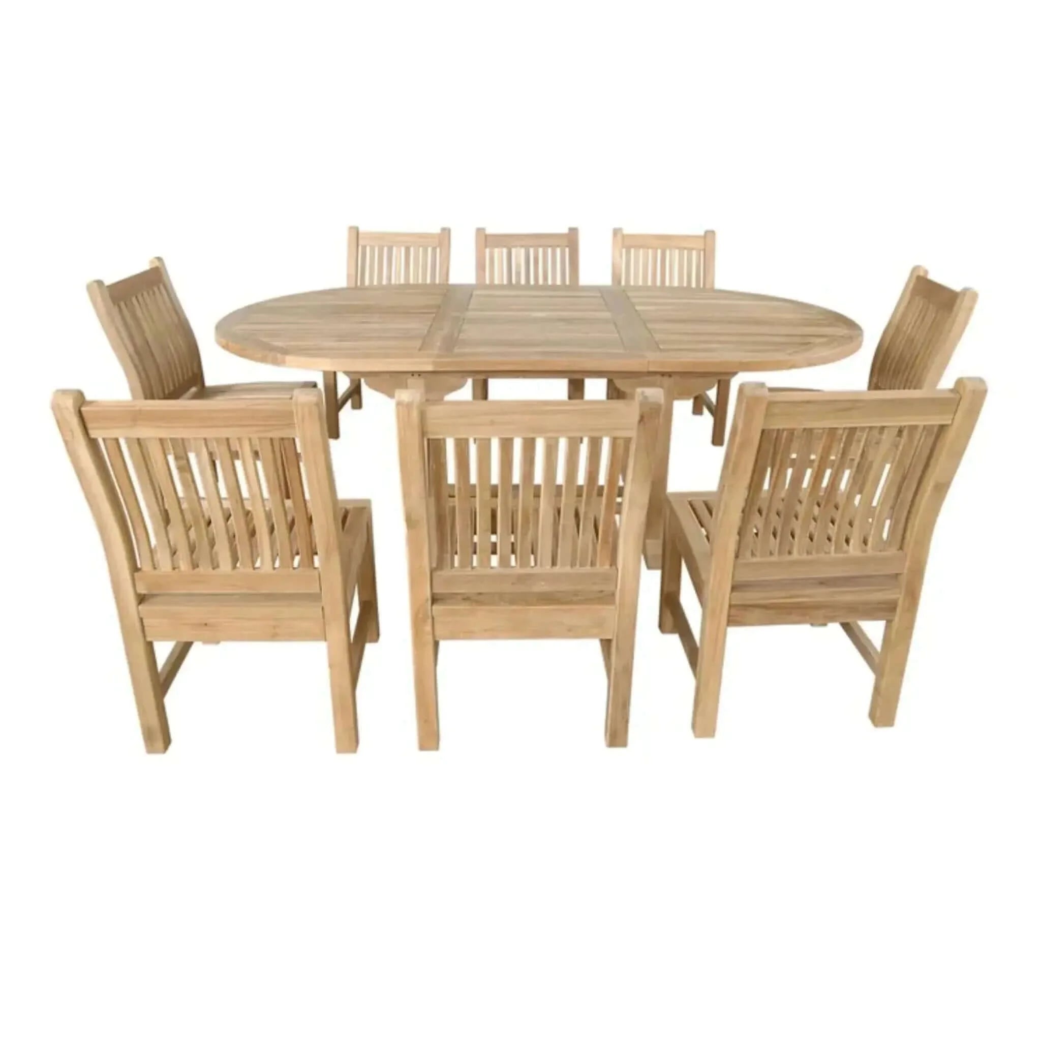 Anderson Teak Bahama Sahara 9-Pieces 87" Oval Dining Set-85