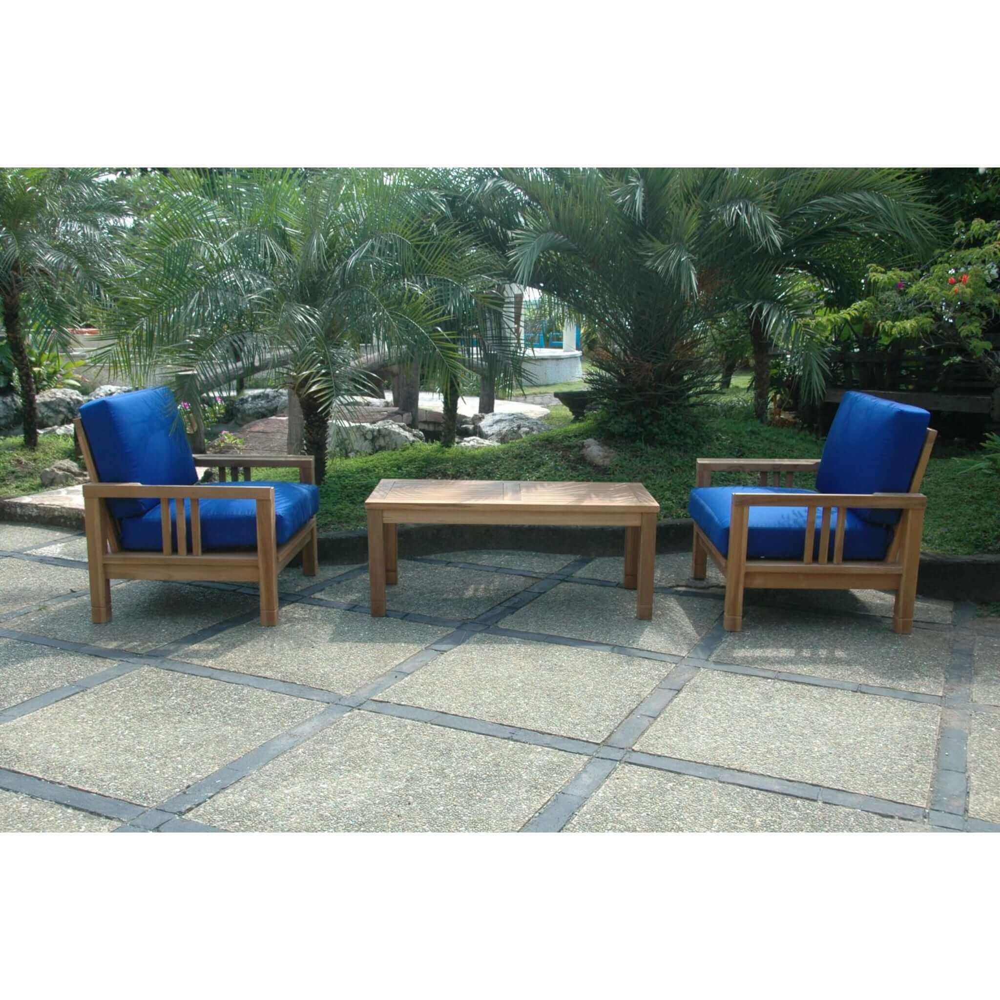 Anderson Teak SouthBay Deep Seating 3-Pieces Conversation SET-256