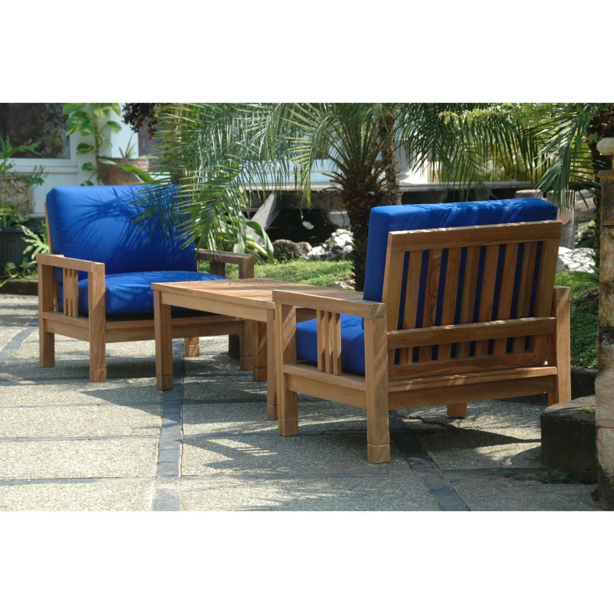 Anderson Teak SouthBay Deep Seating 3-Pieces Conversation SET-256