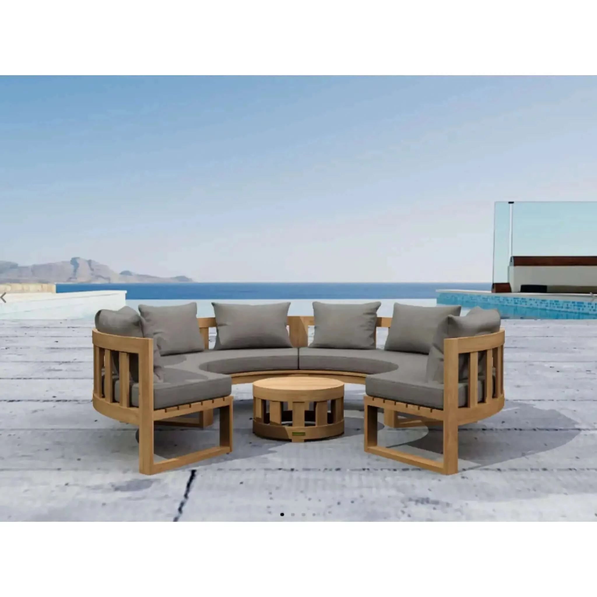 Anderson Teak Circular Modular Deep Seating Set 810