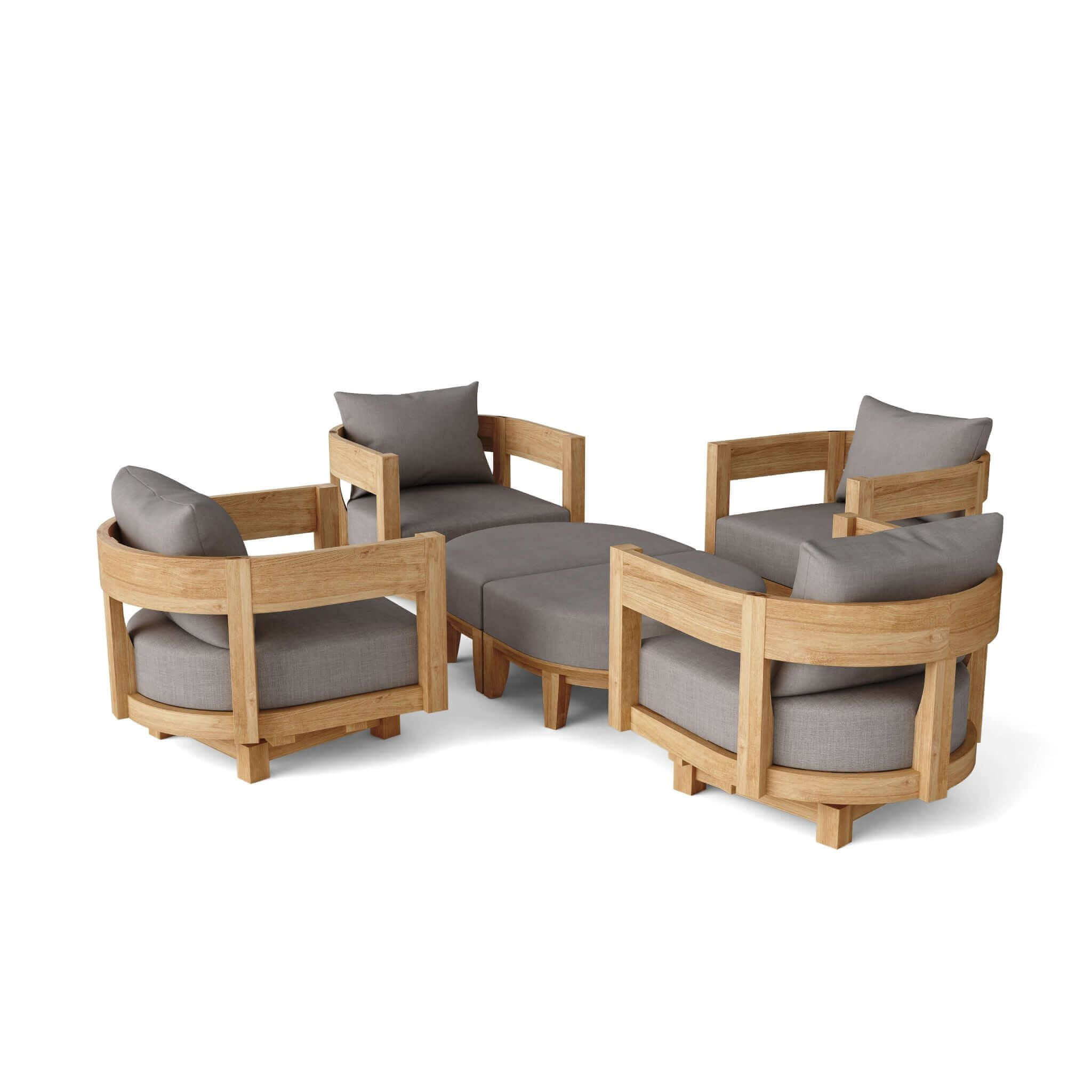 Anderson Teak Coronado 6 Pieces Deep Seating Set-174