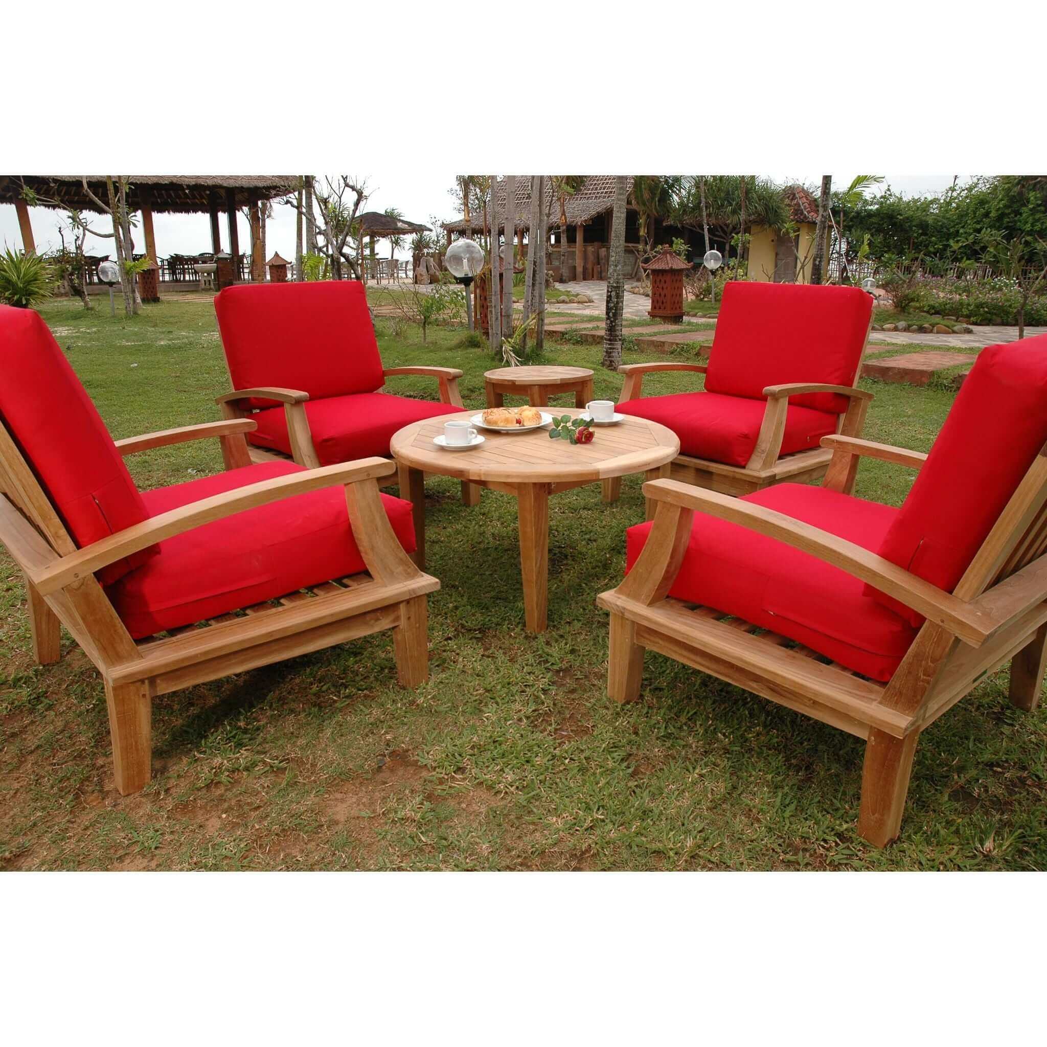 Anderson Teak Brianna 6-Pieces Deep Seating Armchair Set-43