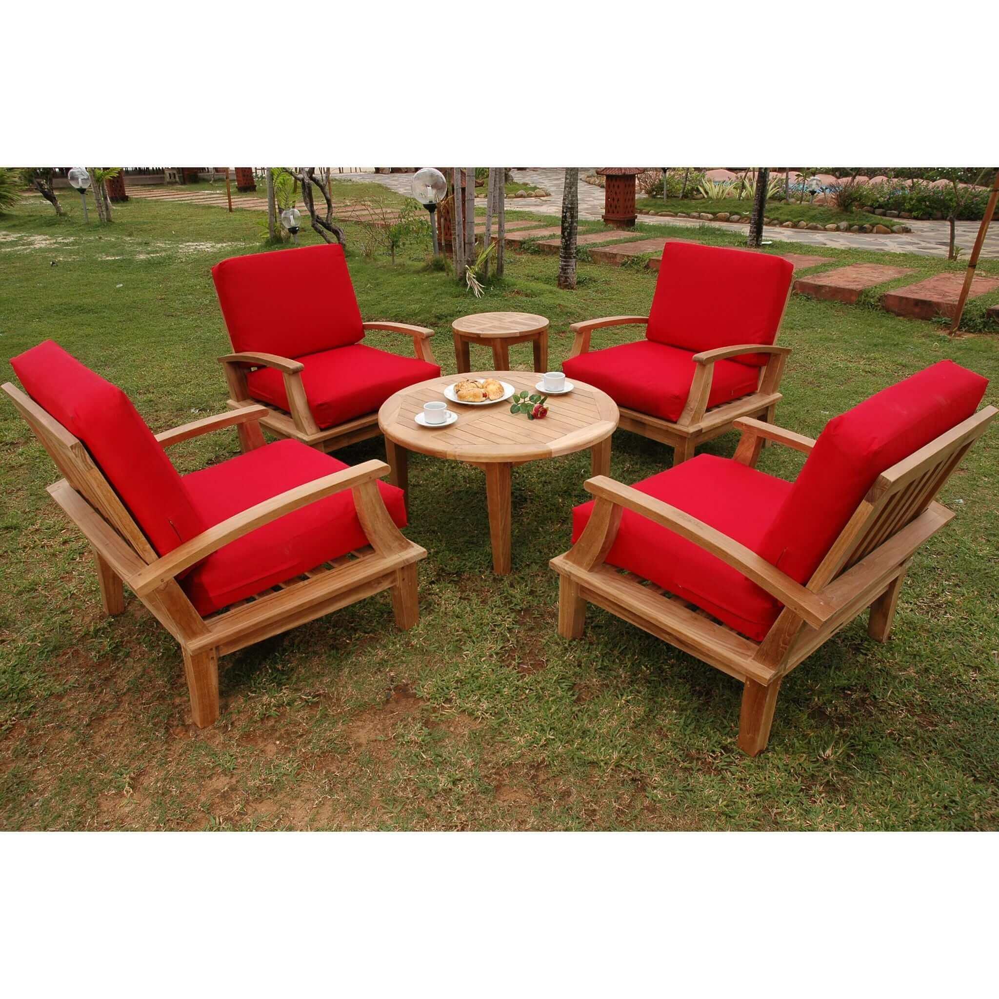 Anderson Teak Brianna 6-Pieces Deep Seating Armchair Set-43