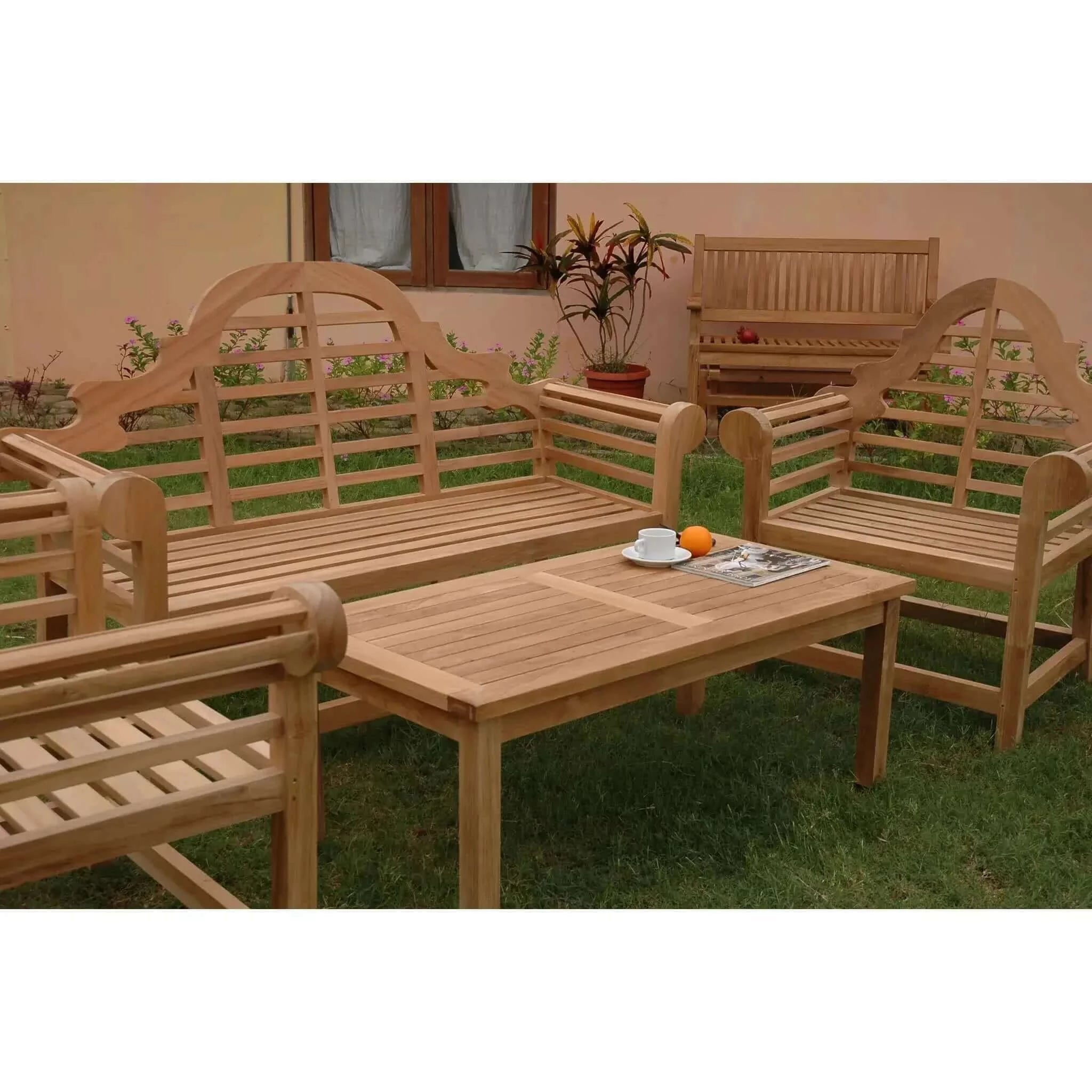 Anderson Teak Marlborough 3-Seater 4-Pieces Conversation Set-45