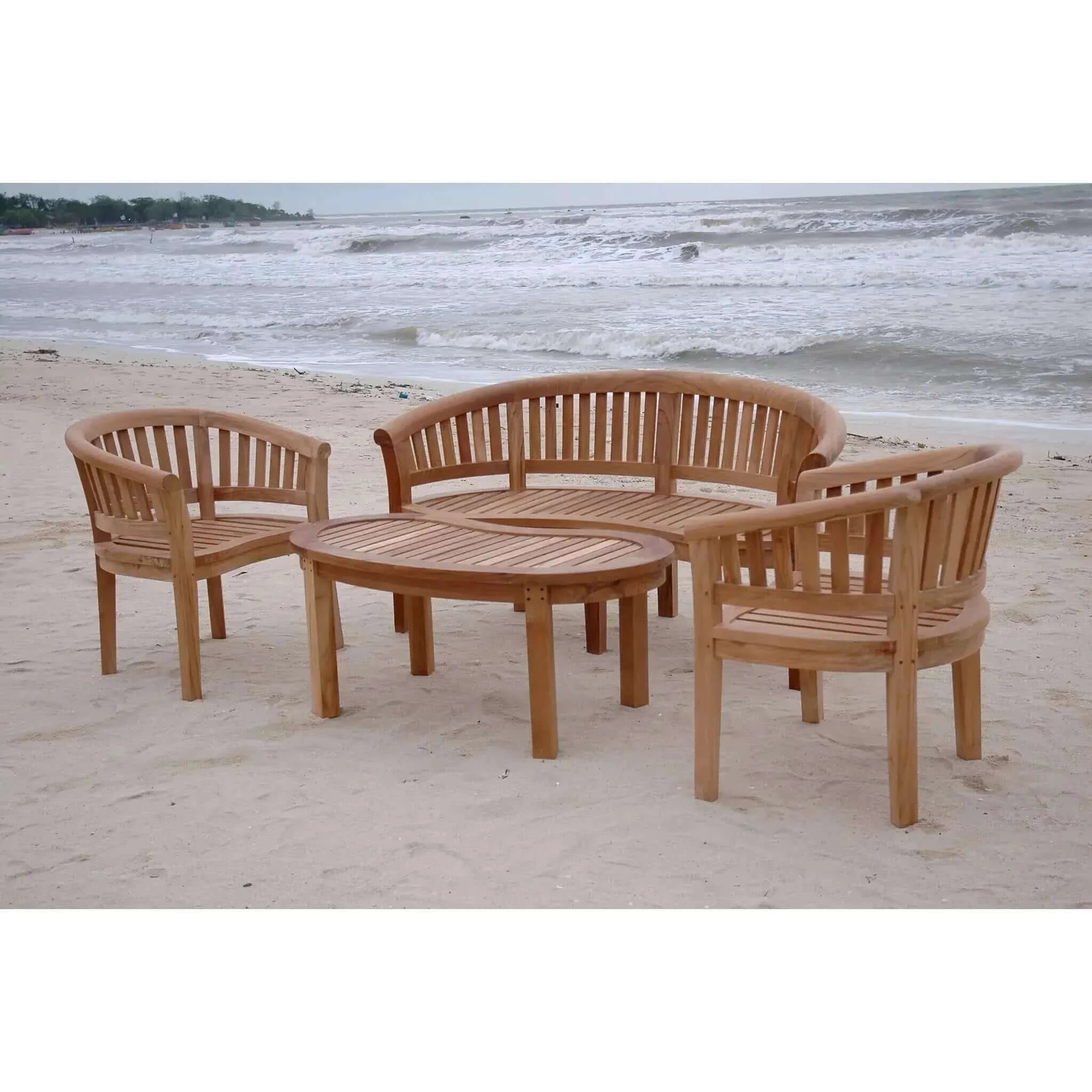 Anderson Teak Curve 4-Pieces Conversation Set-5