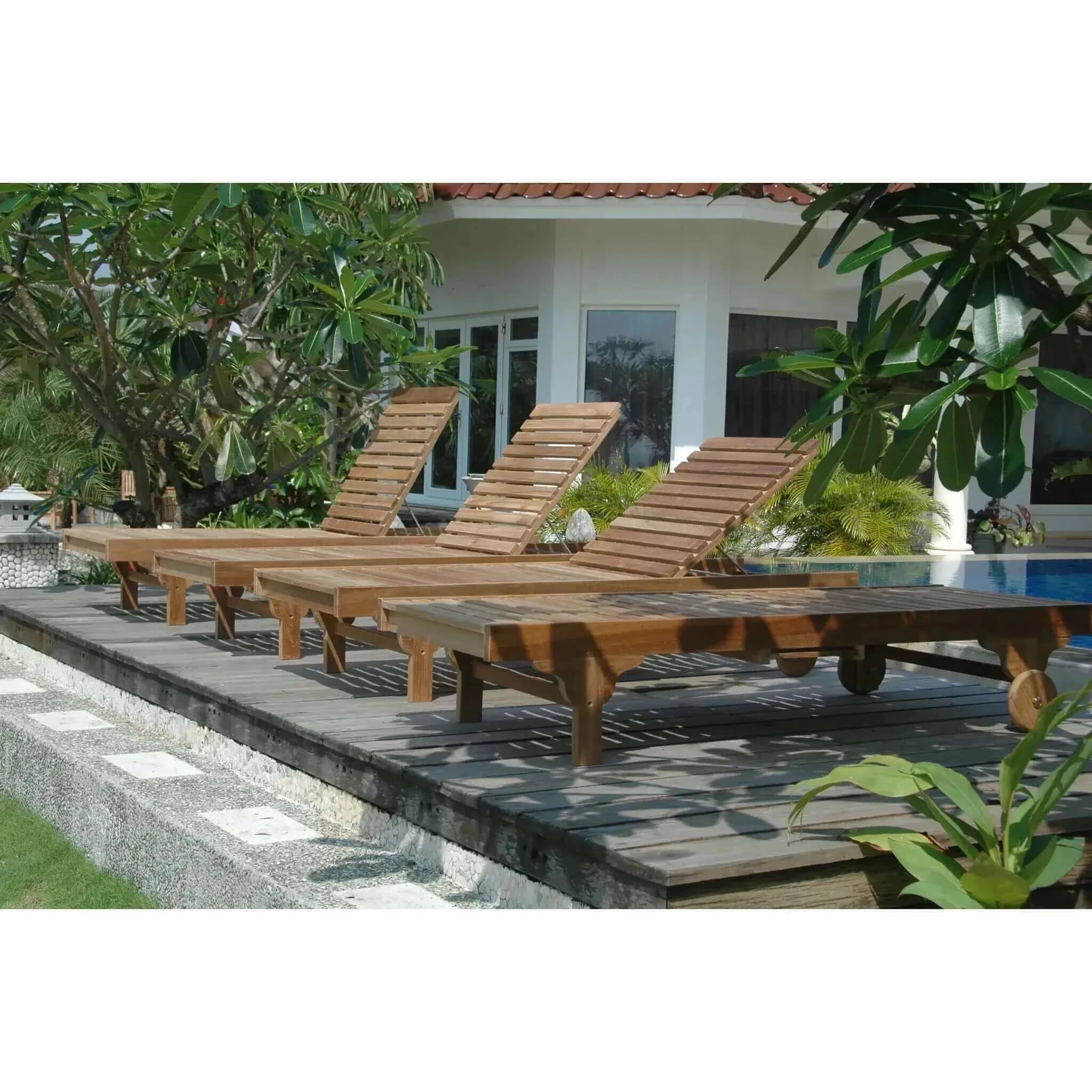 Anderson Teak Capri Sun Lounger 4-Pieces Set SL-071