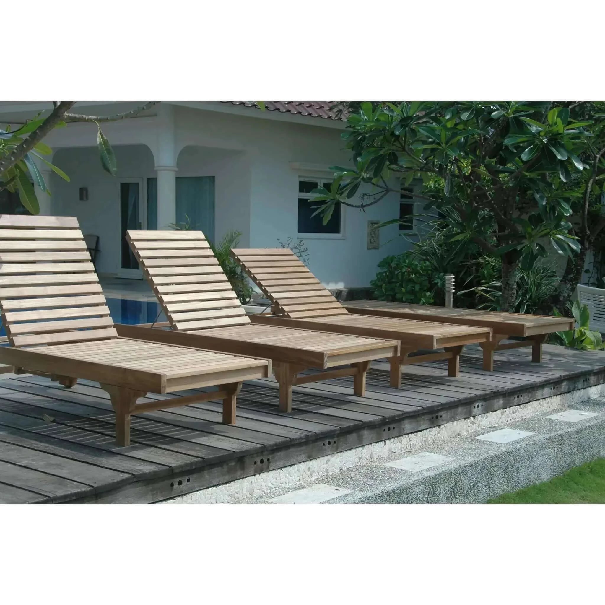 Anderson Teak Capri Sun Lounger 4-Pieces Set SL-071