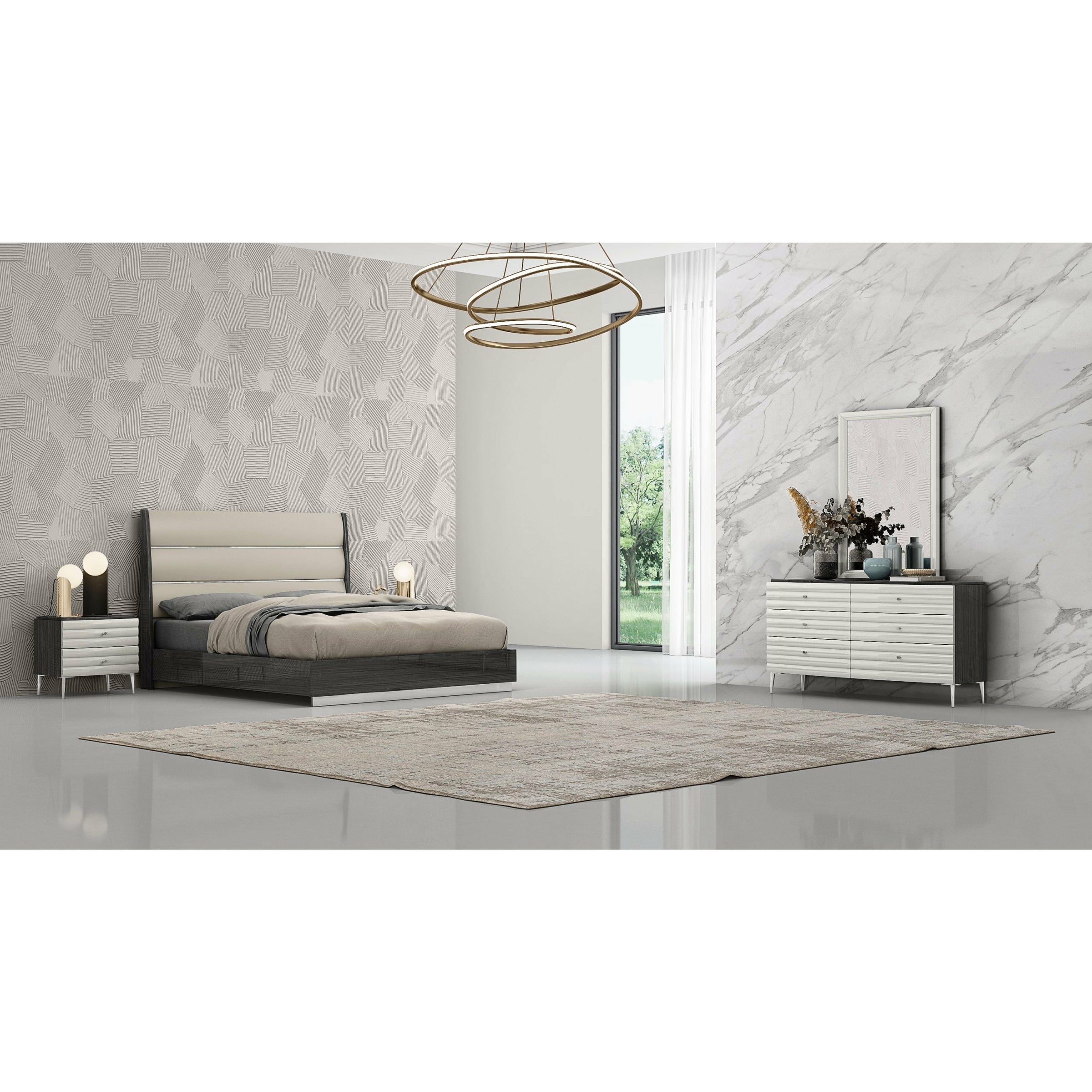 Whiteline Modern Living - Pino Bed Queen BQ1752-DGRY/LGRY