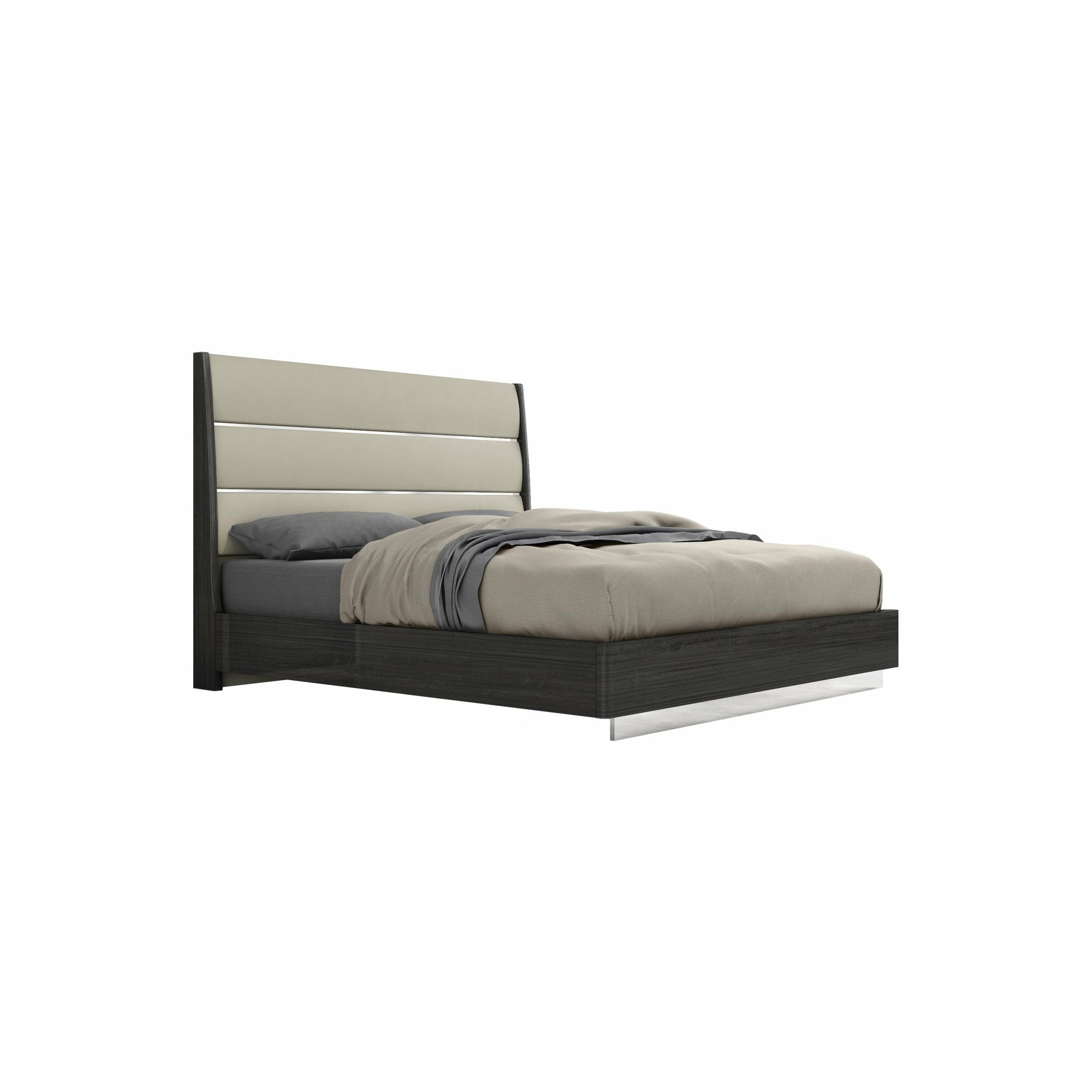 Whiteline Modern Living - Pino Bed King BK1752-DGRY/LGRY