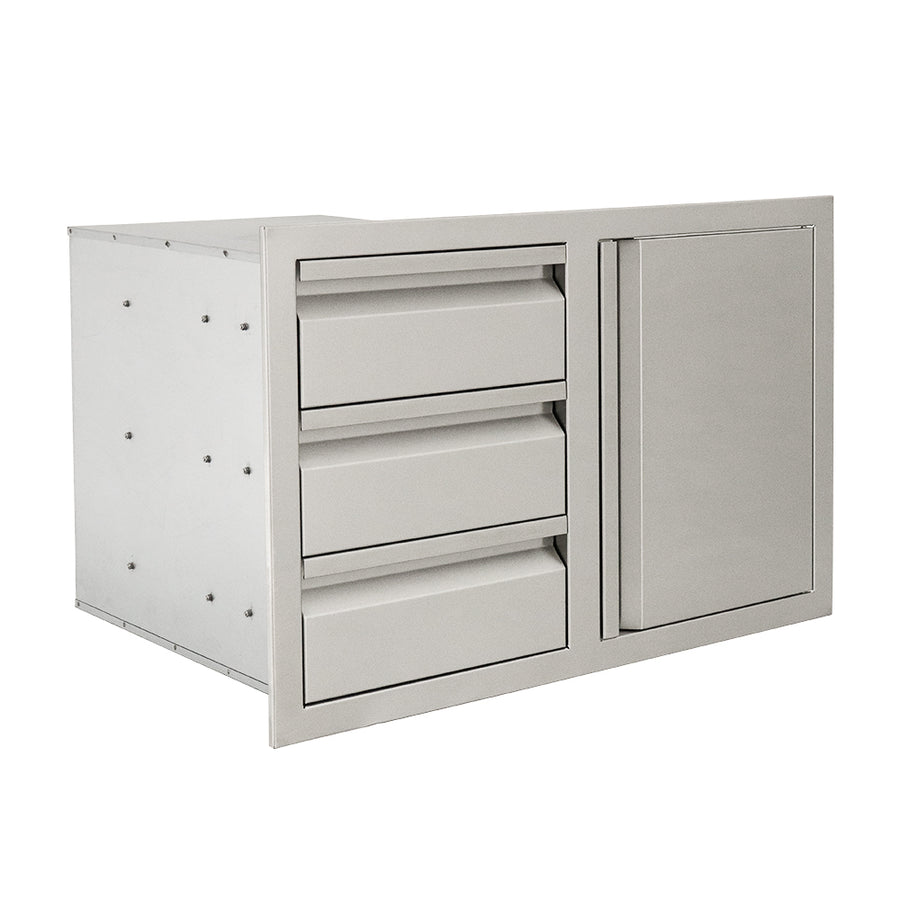 Renaissance Triple Drawer with Single Door Combo - VDC2