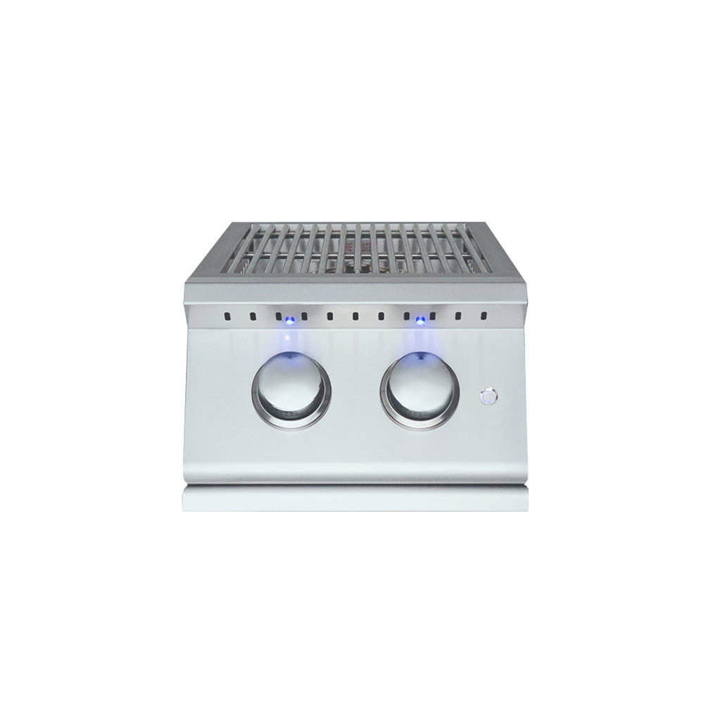 Renaissance Premier Double Side Burner w/ LED Lights - RJCSSBL