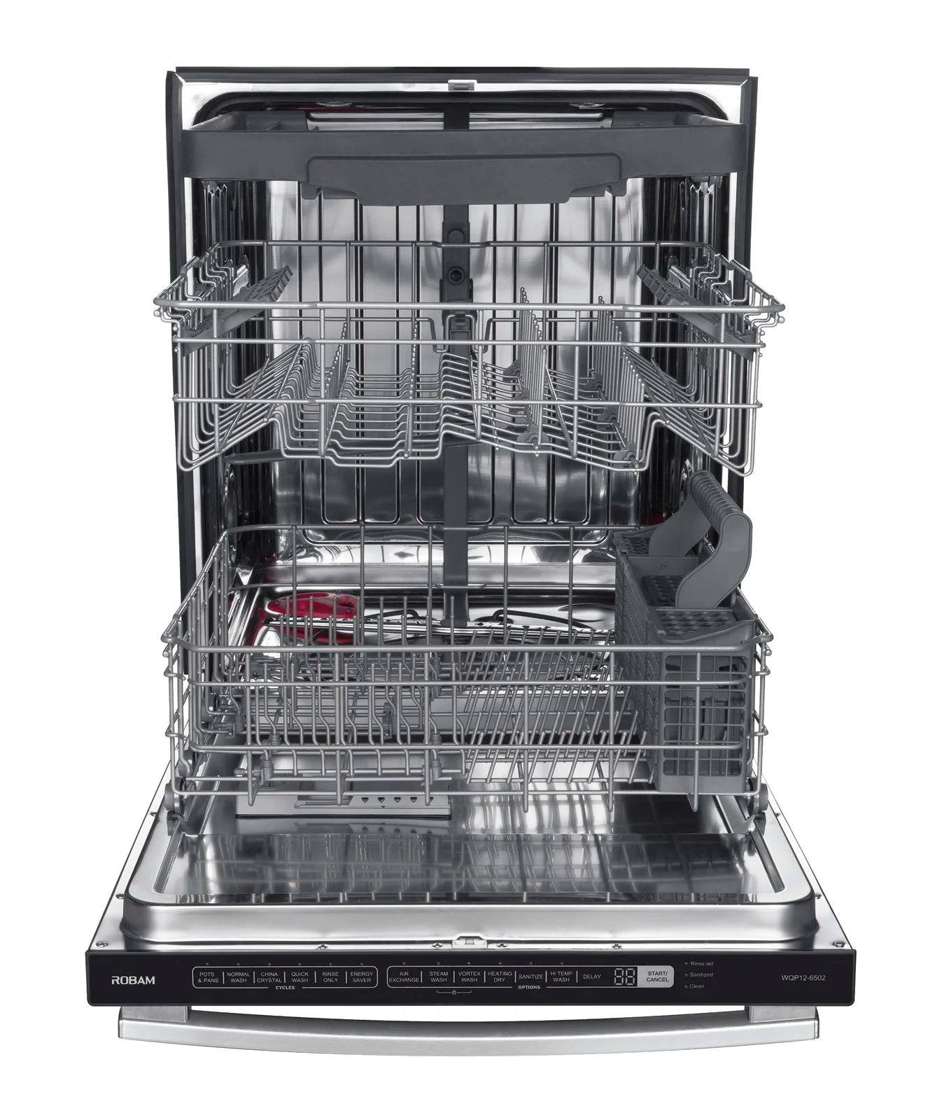 ROBAM 24-Inch Dishwasher with Adjustable Rack in Stainless Steel (W652S)